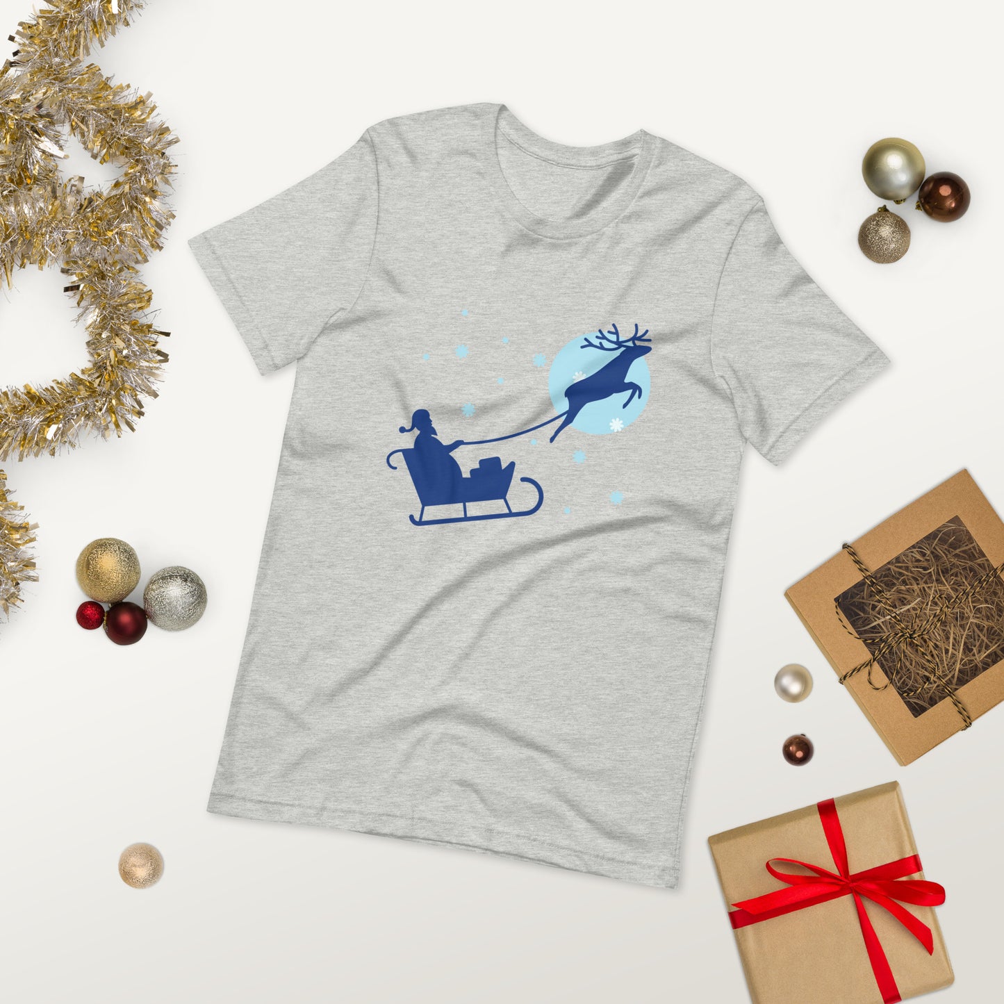 Santa Claus Riding A Sleigh Unisex t-shirt