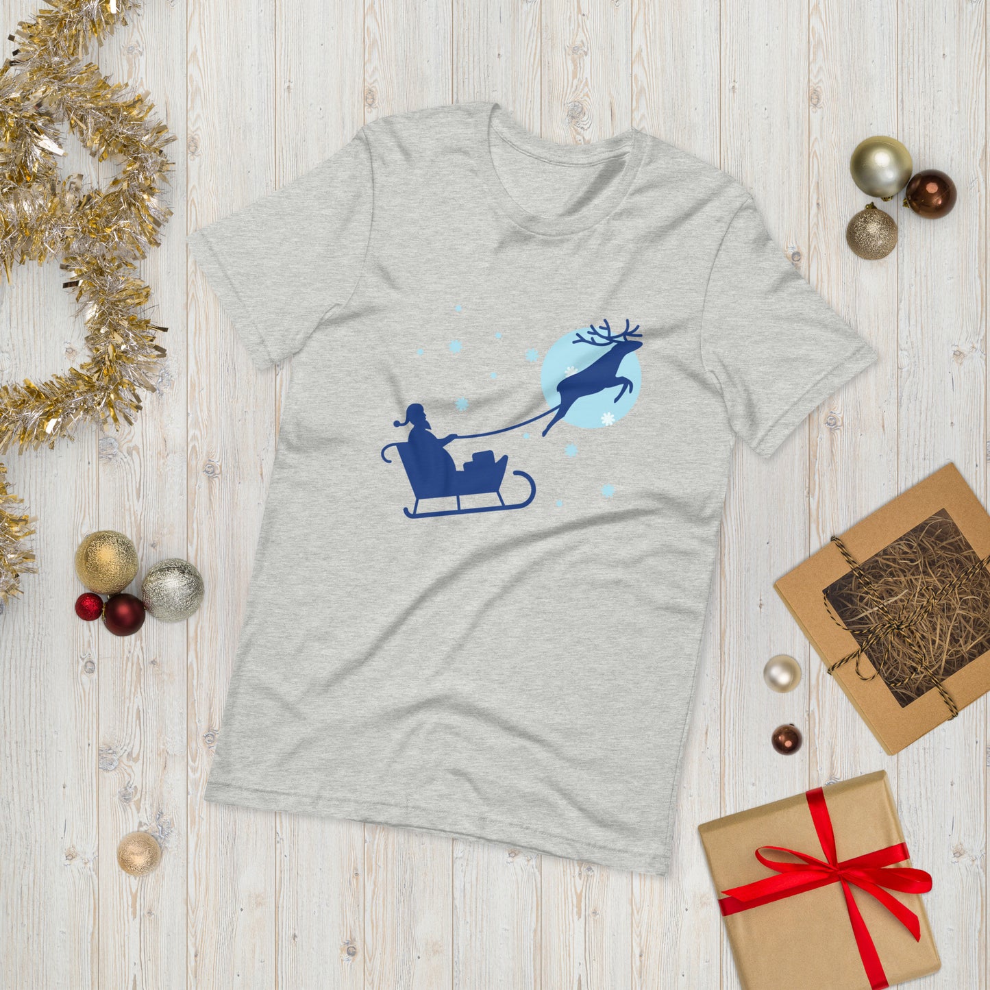 Santa Claus Riding A Sleigh Unisex t-shirt