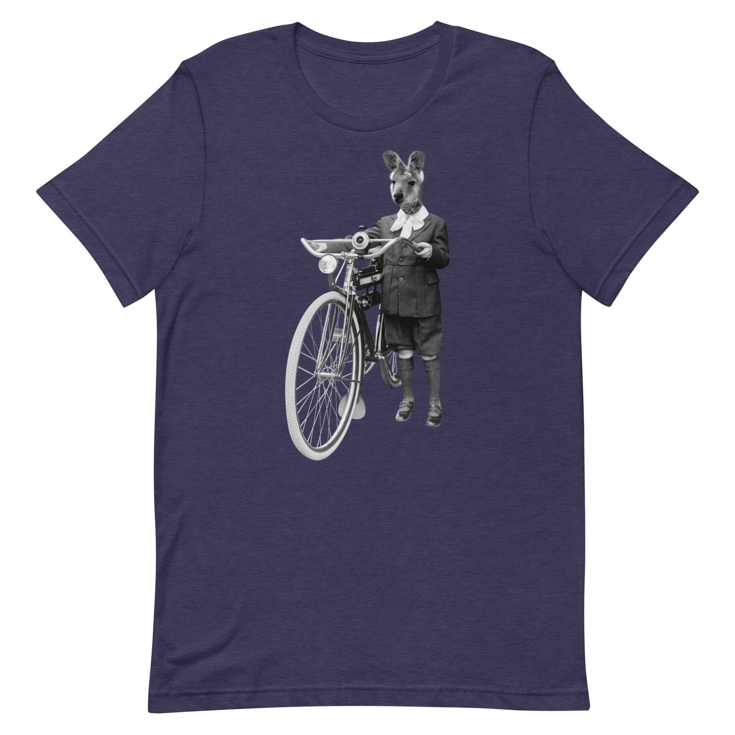 Kangaroo & A Vintage Bicycle Collage Unisex t-shirt