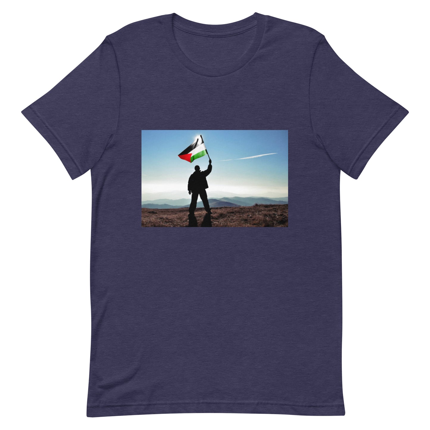 PALESTINE MOUNTAIN  AND FLAG Unisex t-shirt