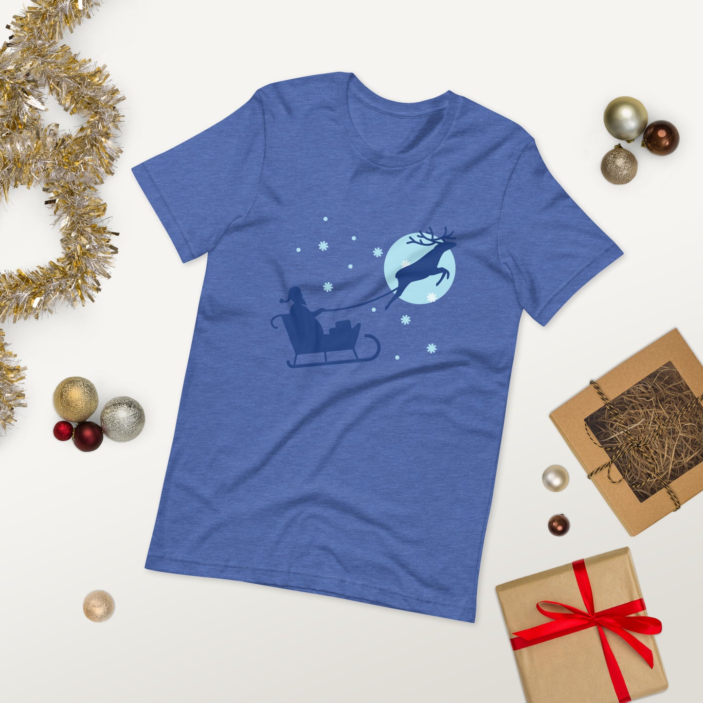 Santa Claus Riding A Sleigh Unisex t-shirt