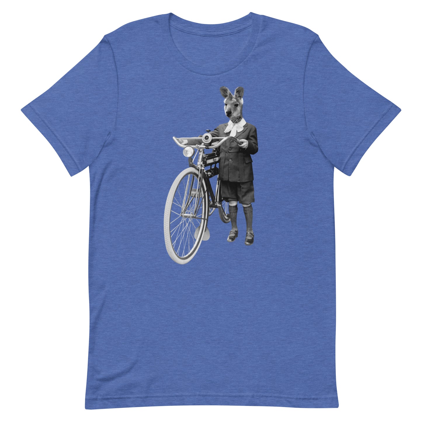 Kangaroo & A Vintage Bicycle Collage Unisex t-shirt