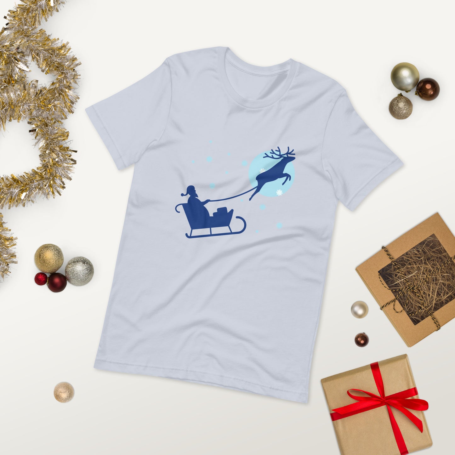 Santa Claus Riding A Sleigh Unisex t-shirt