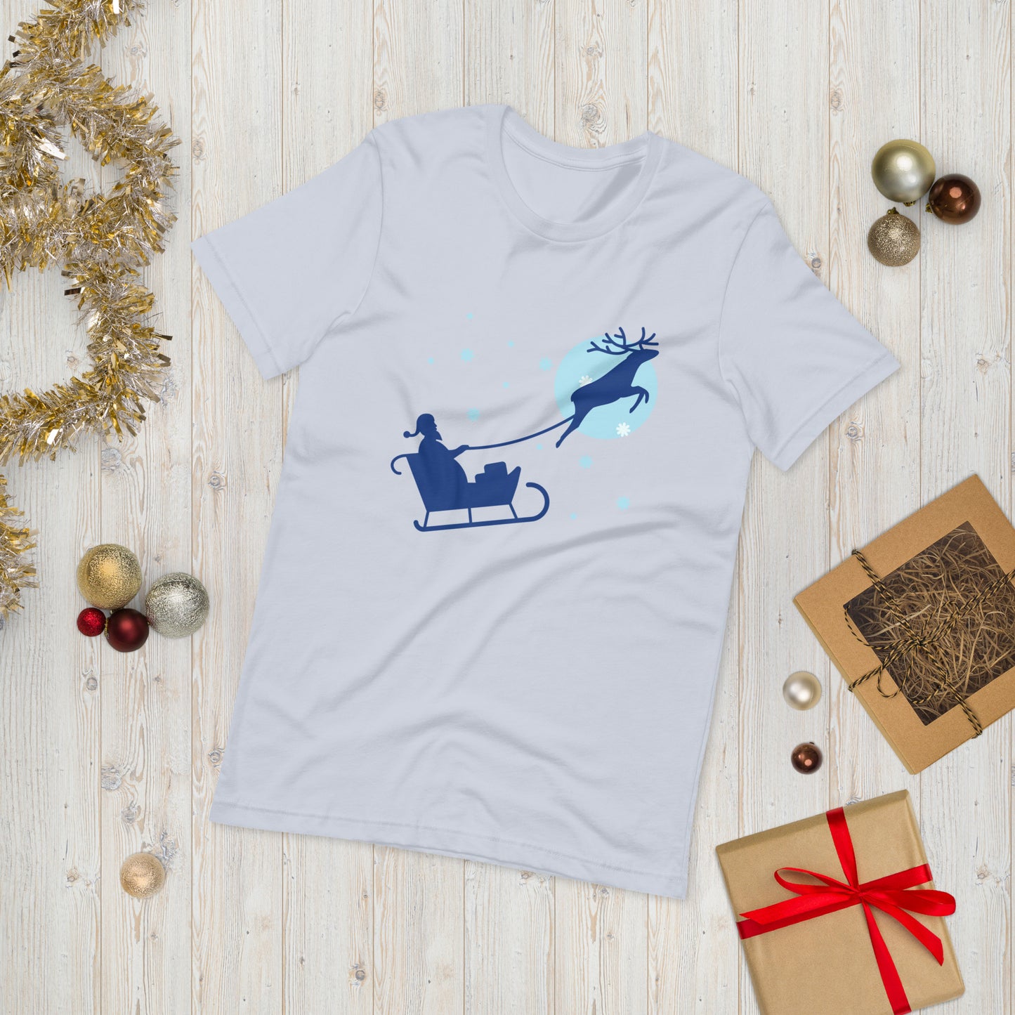 Santa Claus Riding A Sleigh Unisex t-shirt