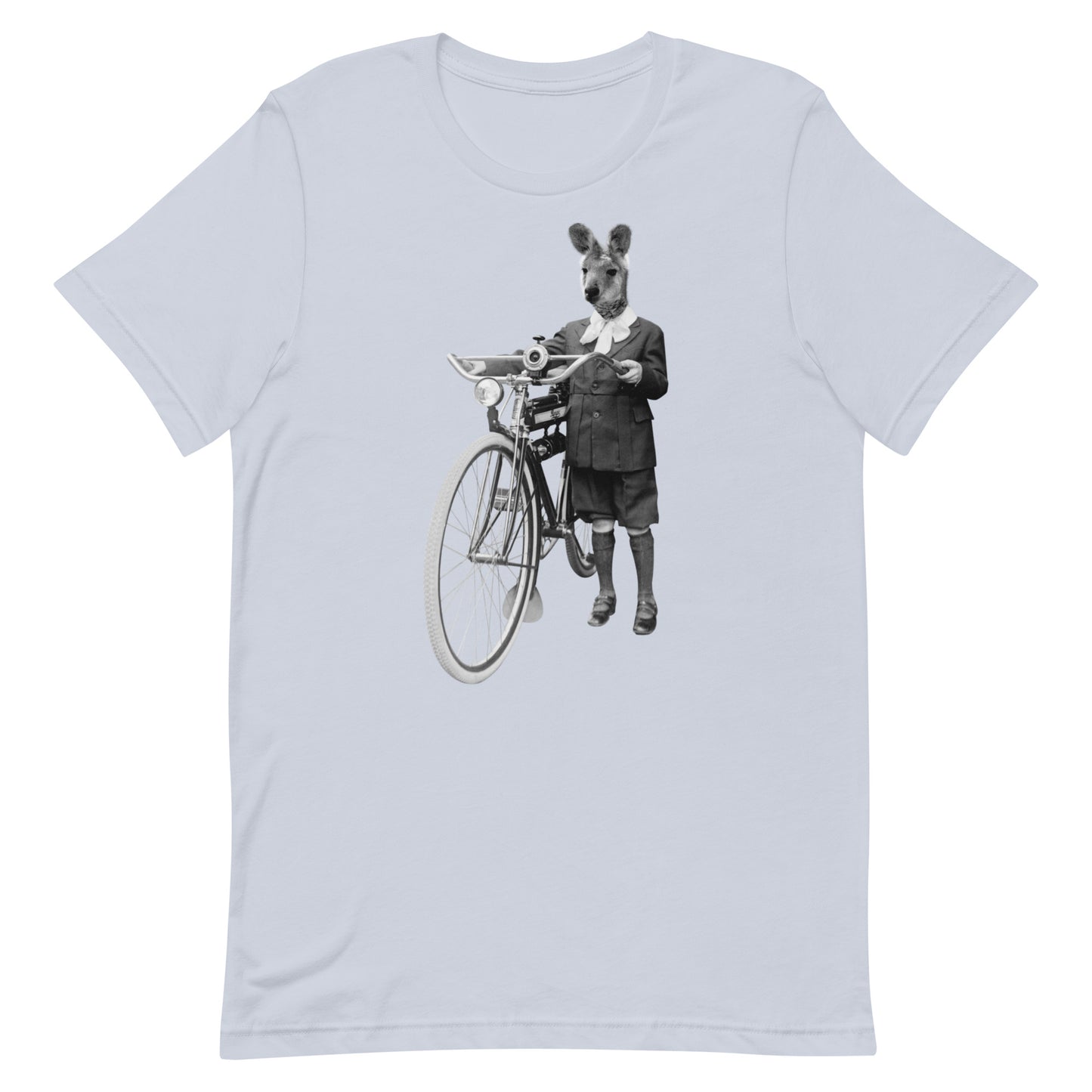 Kangaroo & A Vintage Bicycle Collage Unisex t-shirt