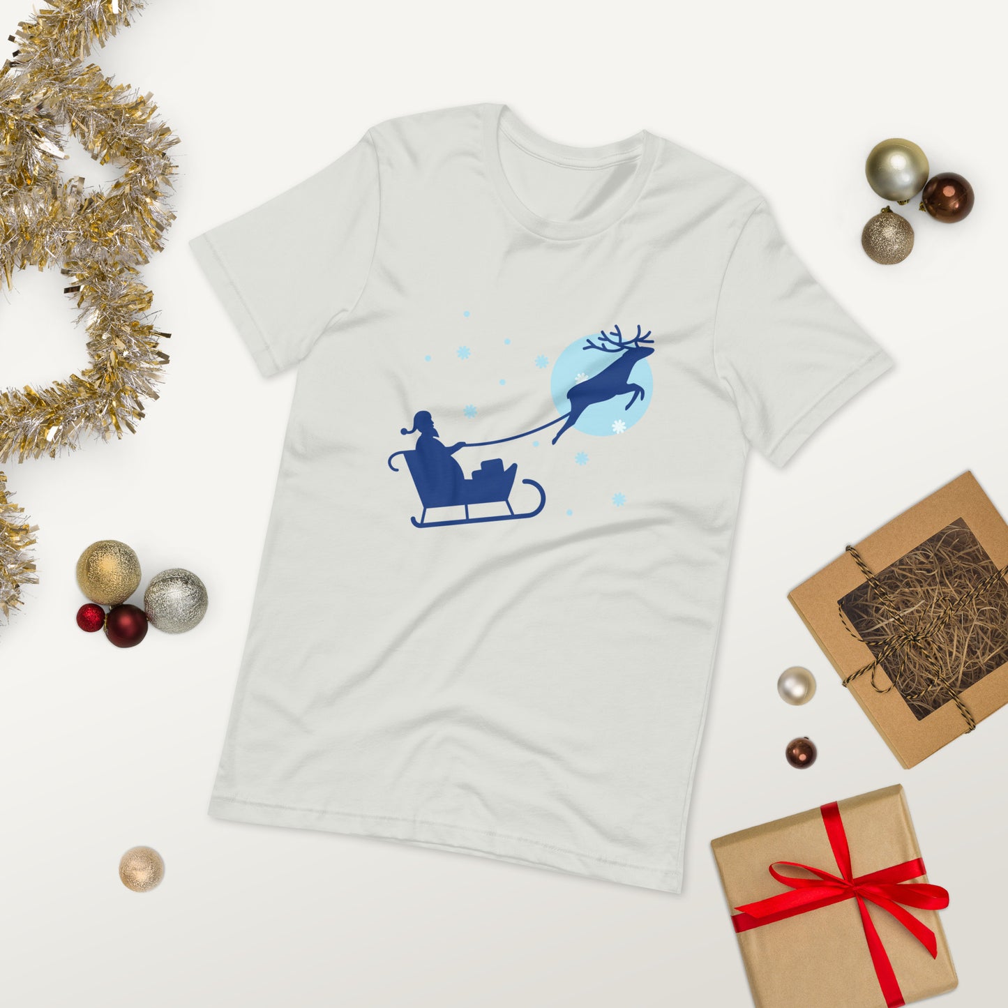 Santa Claus Riding A Sleigh Unisex t-shirt