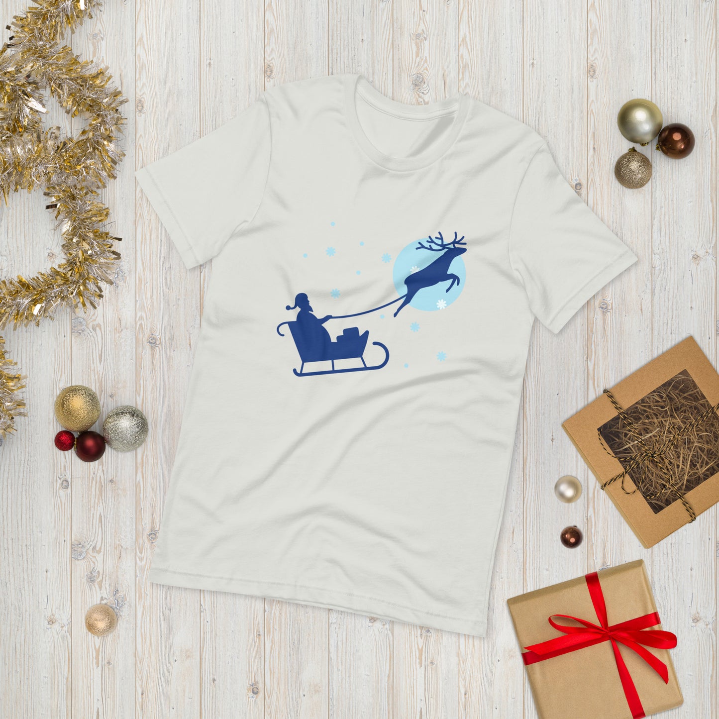 Santa Claus Riding A Sleigh Unisex t-shirt