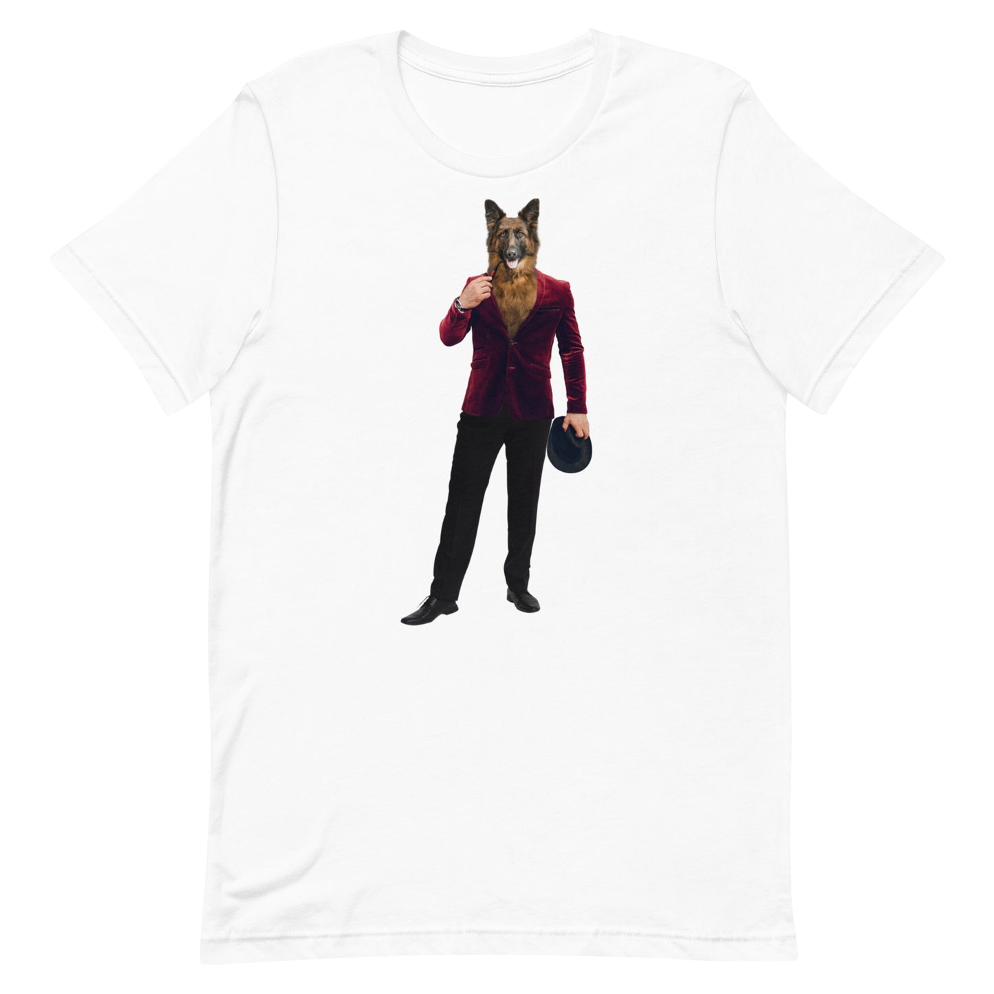 German Shepherd In A Suit Unisex t-shirt