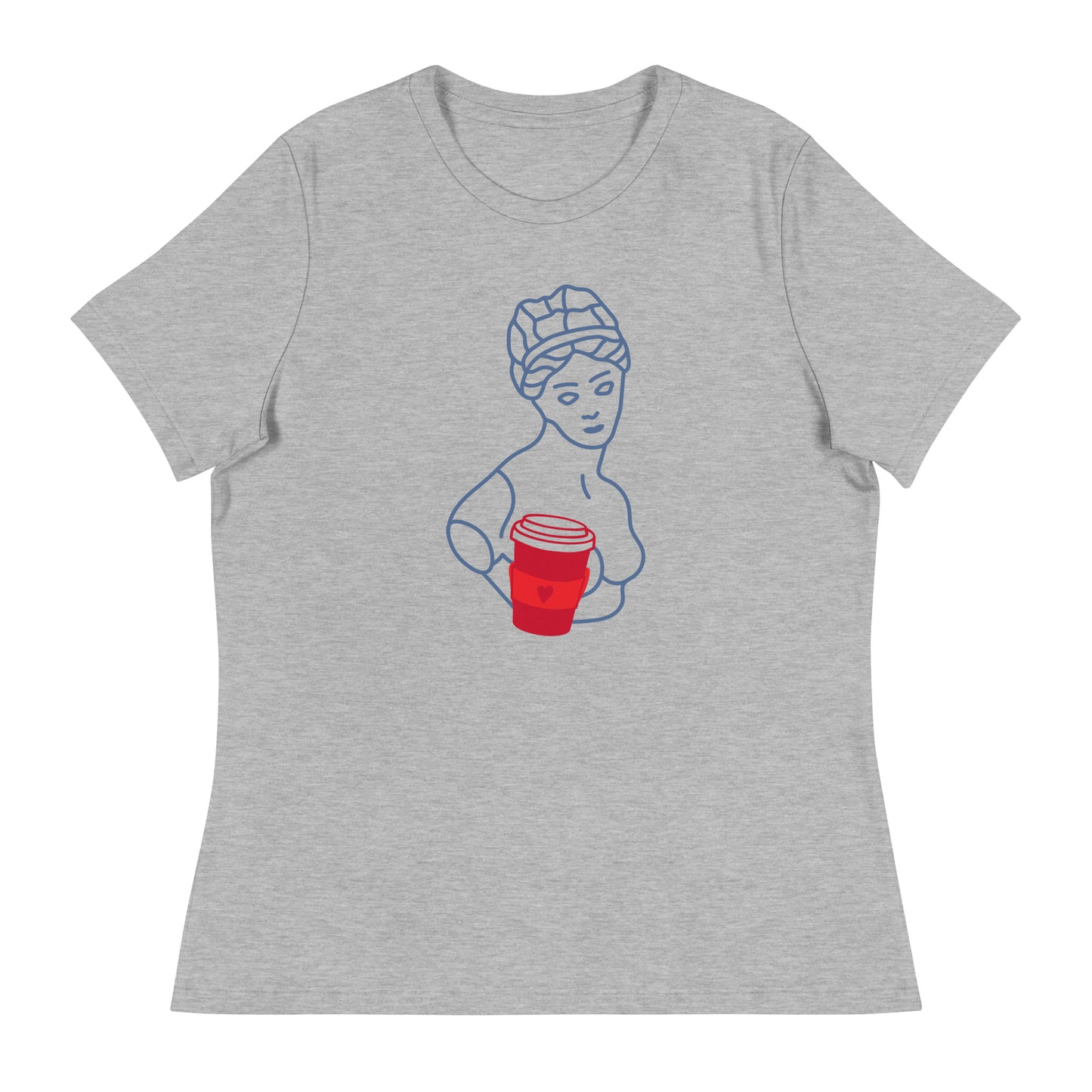 Female Sculpture with Coffee Women's Relaxed T-Shirt