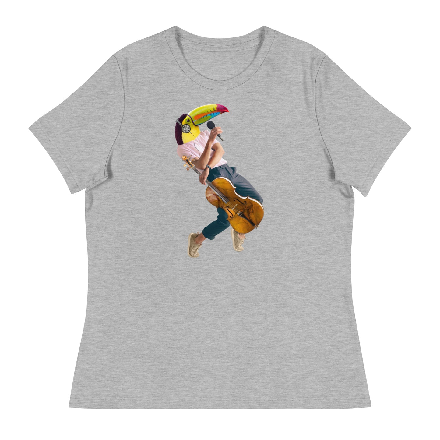 Toucan With a Cello Women's Relaxed T-Shirt