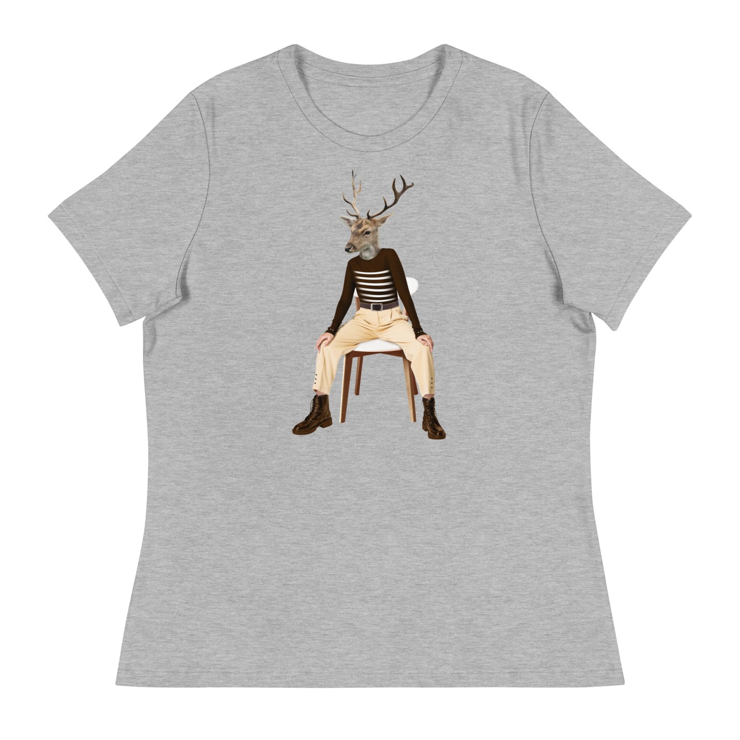 Deer On A Chair Women's Relaxed T-Shirt