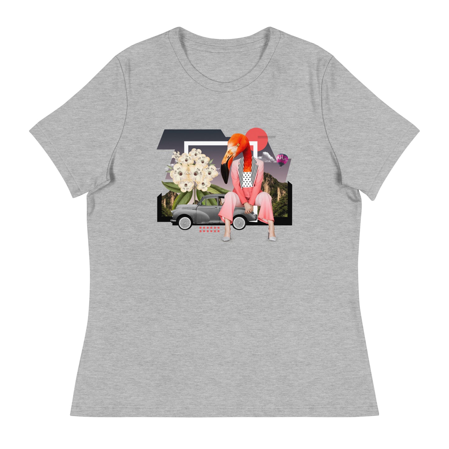 Flamingo Collage 3 Women's Relaxed T-Shirt