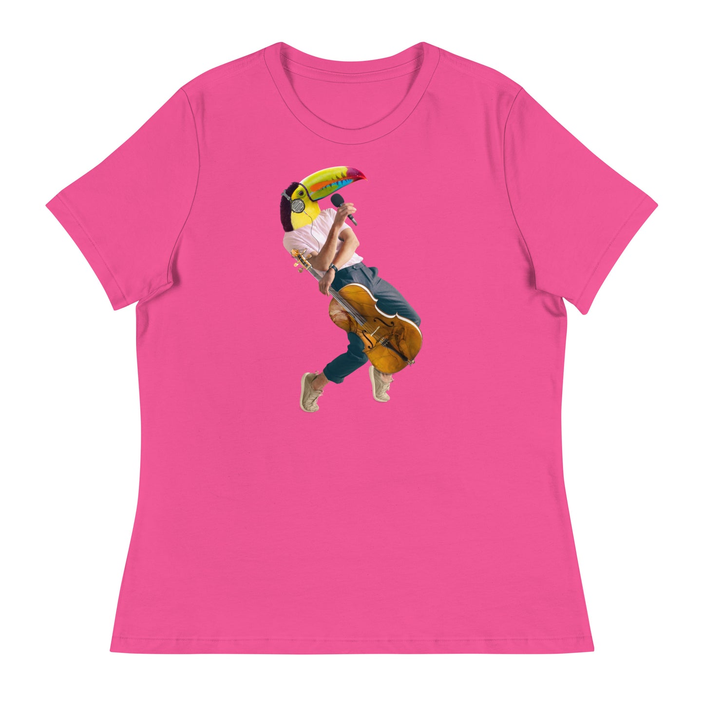 Toucan With a Cello Women's Relaxed T-Shirt