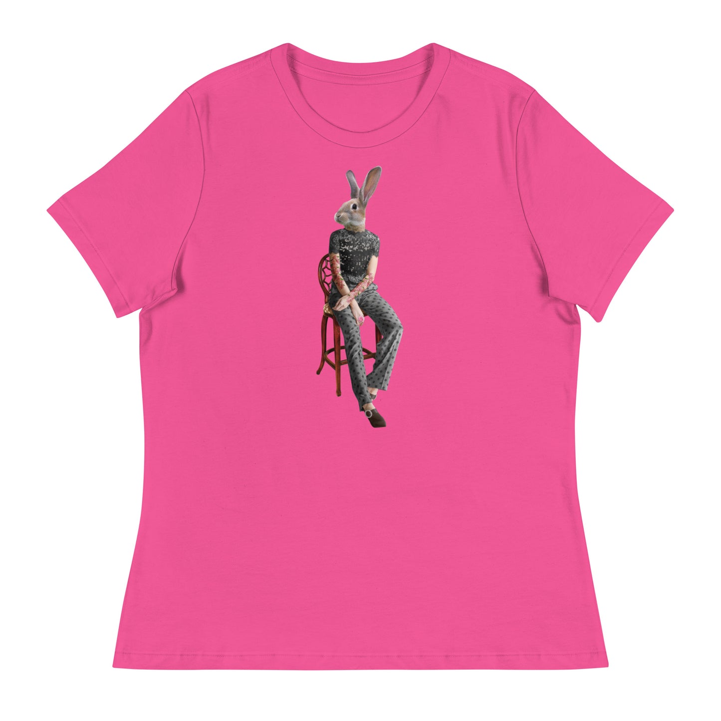 Rabbit On A Chair Women's Relaxed T-Shirt