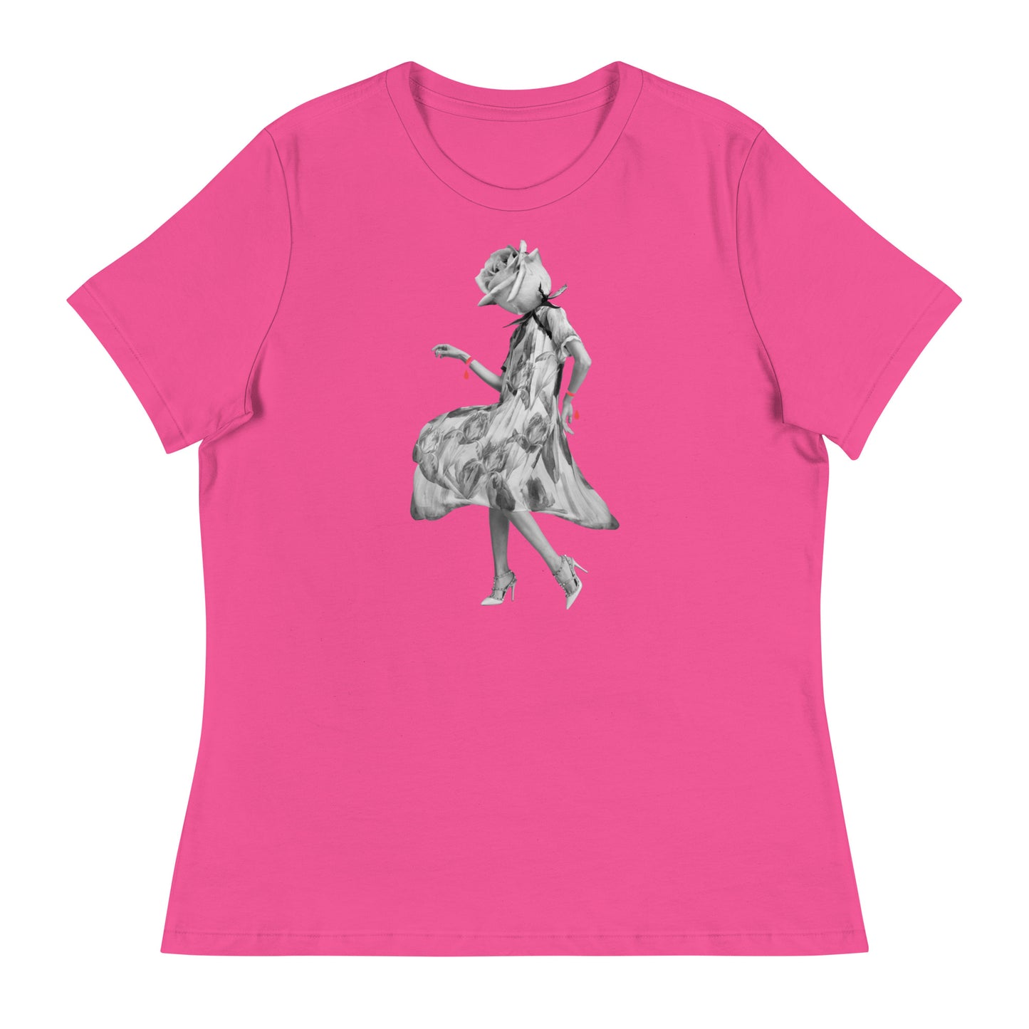 Rose Head Lady Women's Relaxed T-Shirt