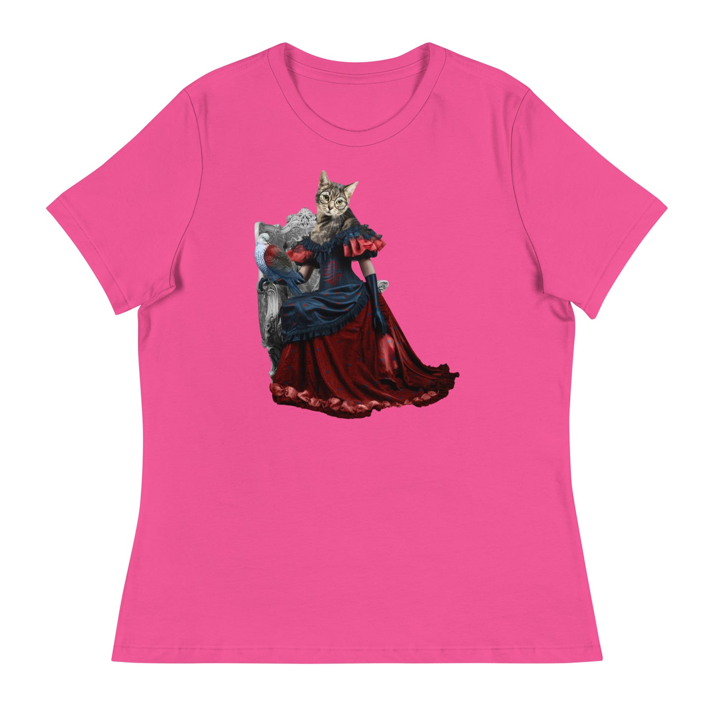 Fancy Cat & A Bird Women's Relaxed T-Shirt