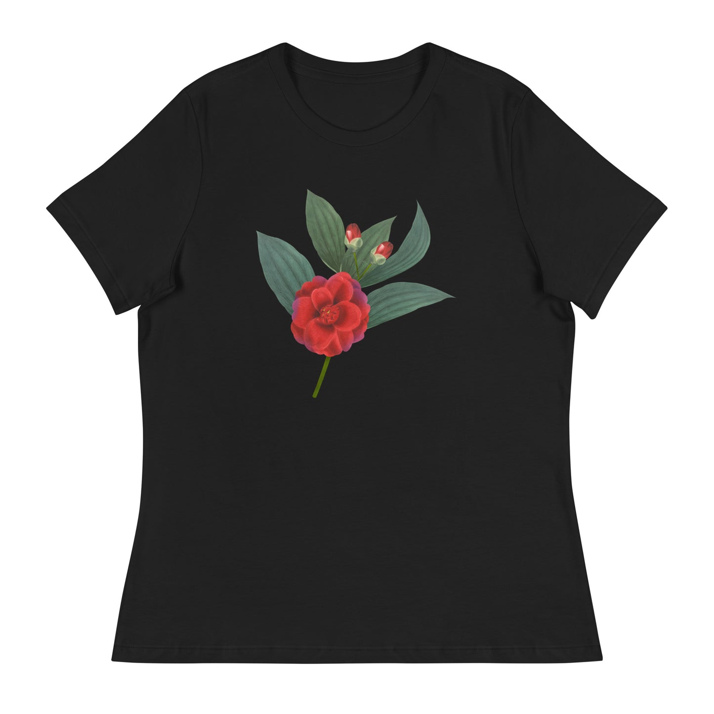 Red Hibiscus Women's Relaxed T-Shirt