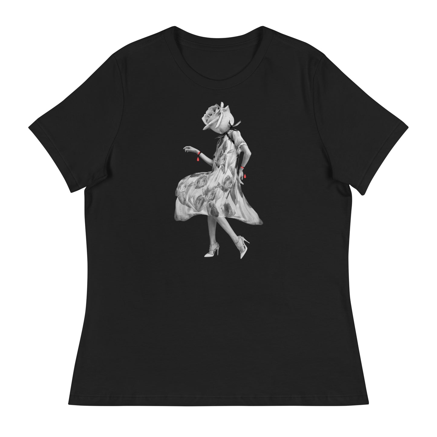 Rose Head Lady Women's Relaxed T-Shirt