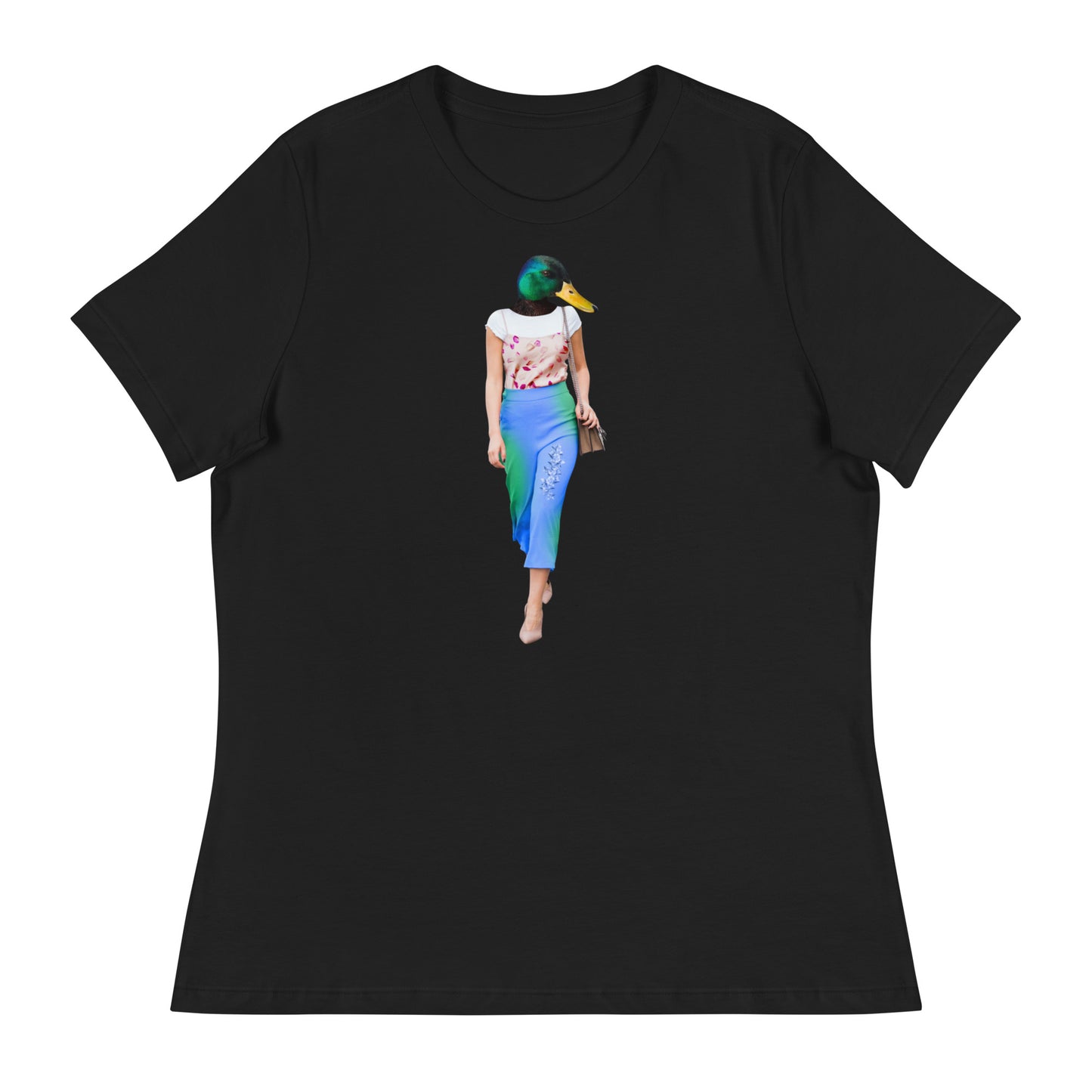 Casual Duck Collage Women's Relaxed T-Shirt