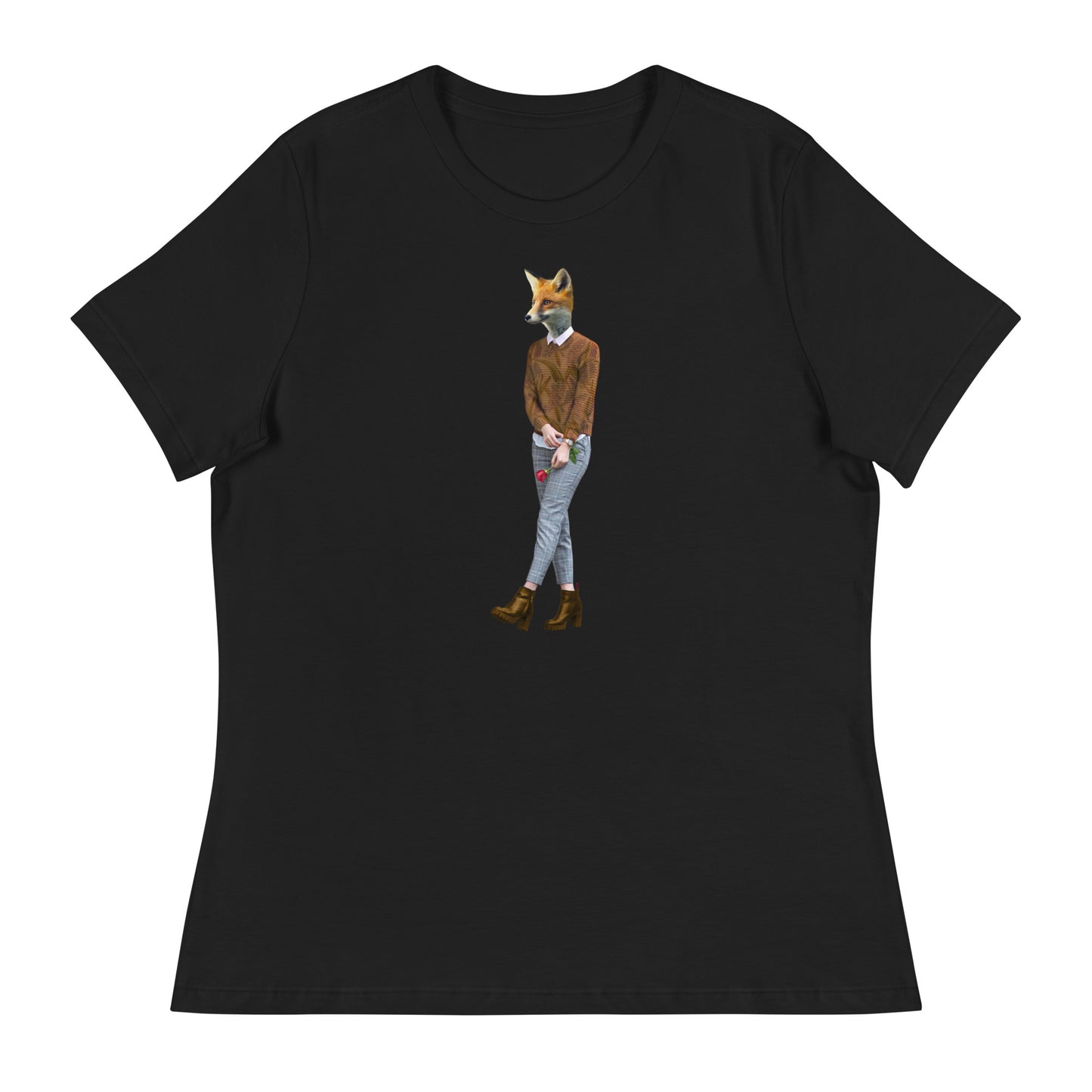 Casual Fox Collage Women's Relaxed T-Shirt