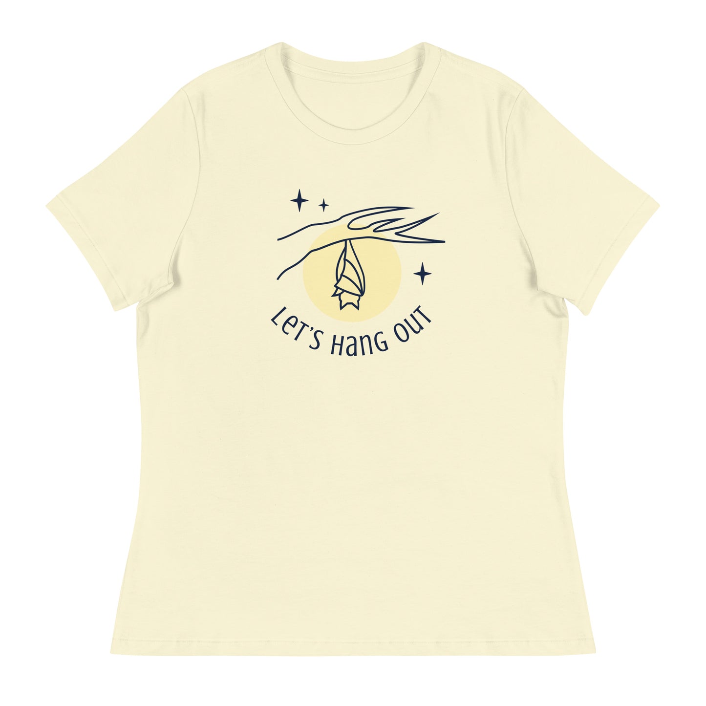 Let;s Hang Out Halloween Bat Women's Relaxed T-Shirt