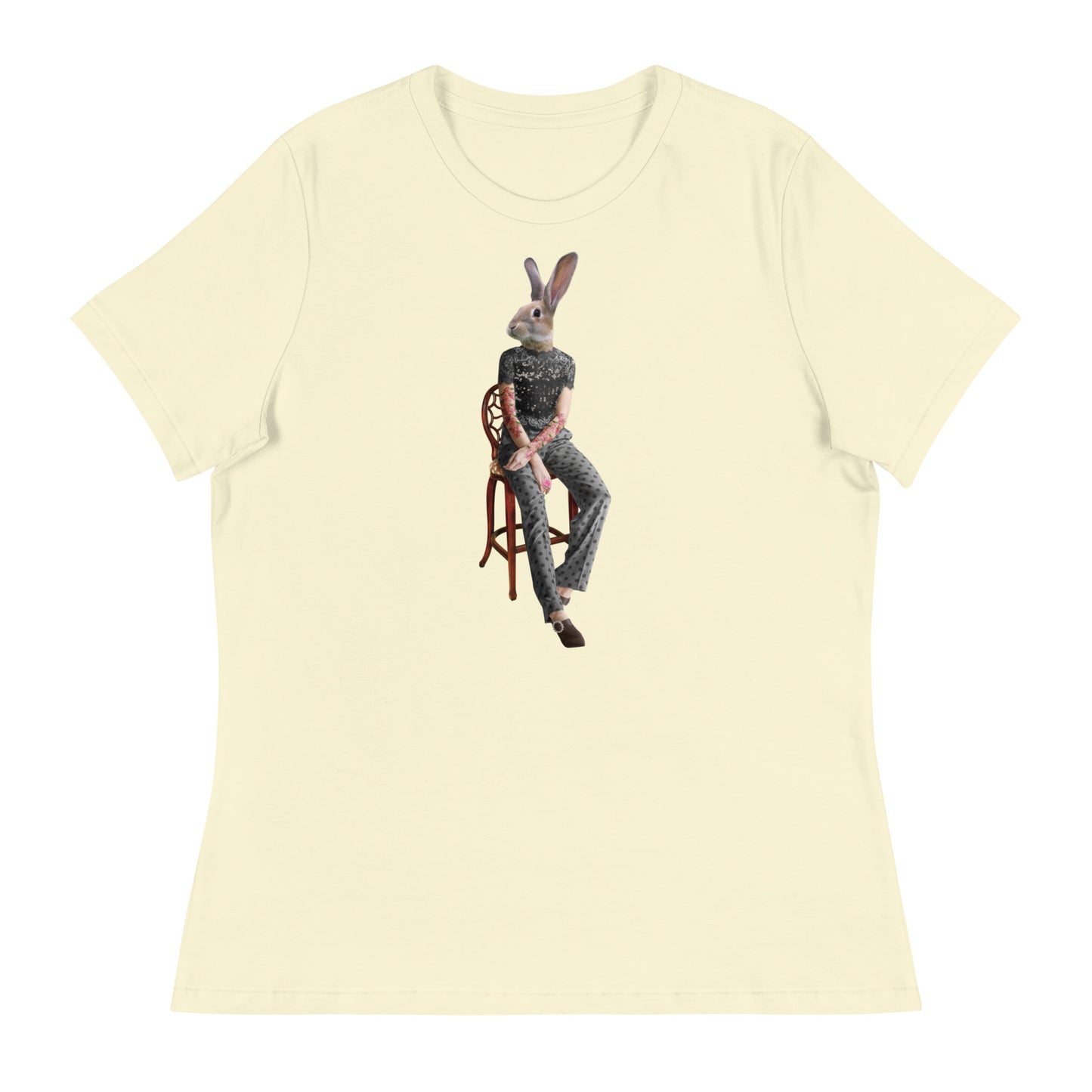 Rabbit On A Chair Women's Relaxed T-Shirt