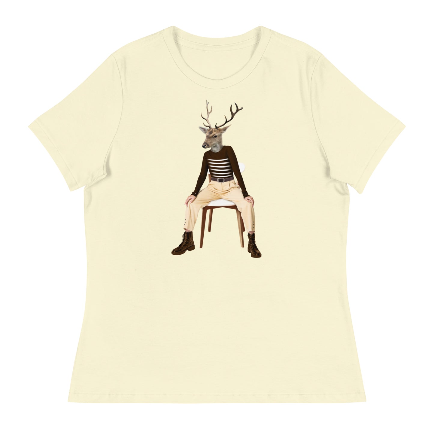 Deer On A Chair Women's Relaxed T-Shirt