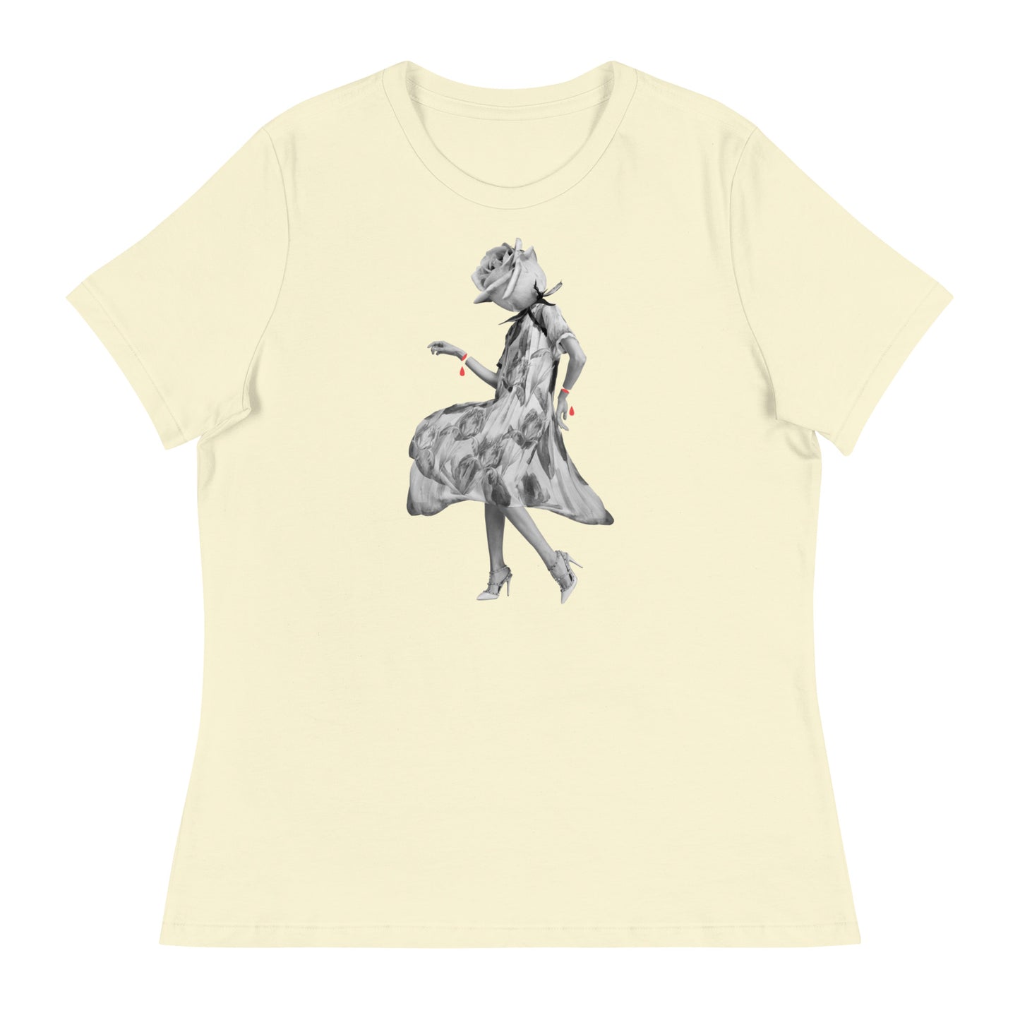 Rose Head Lady Women's Relaxed T-Shirt