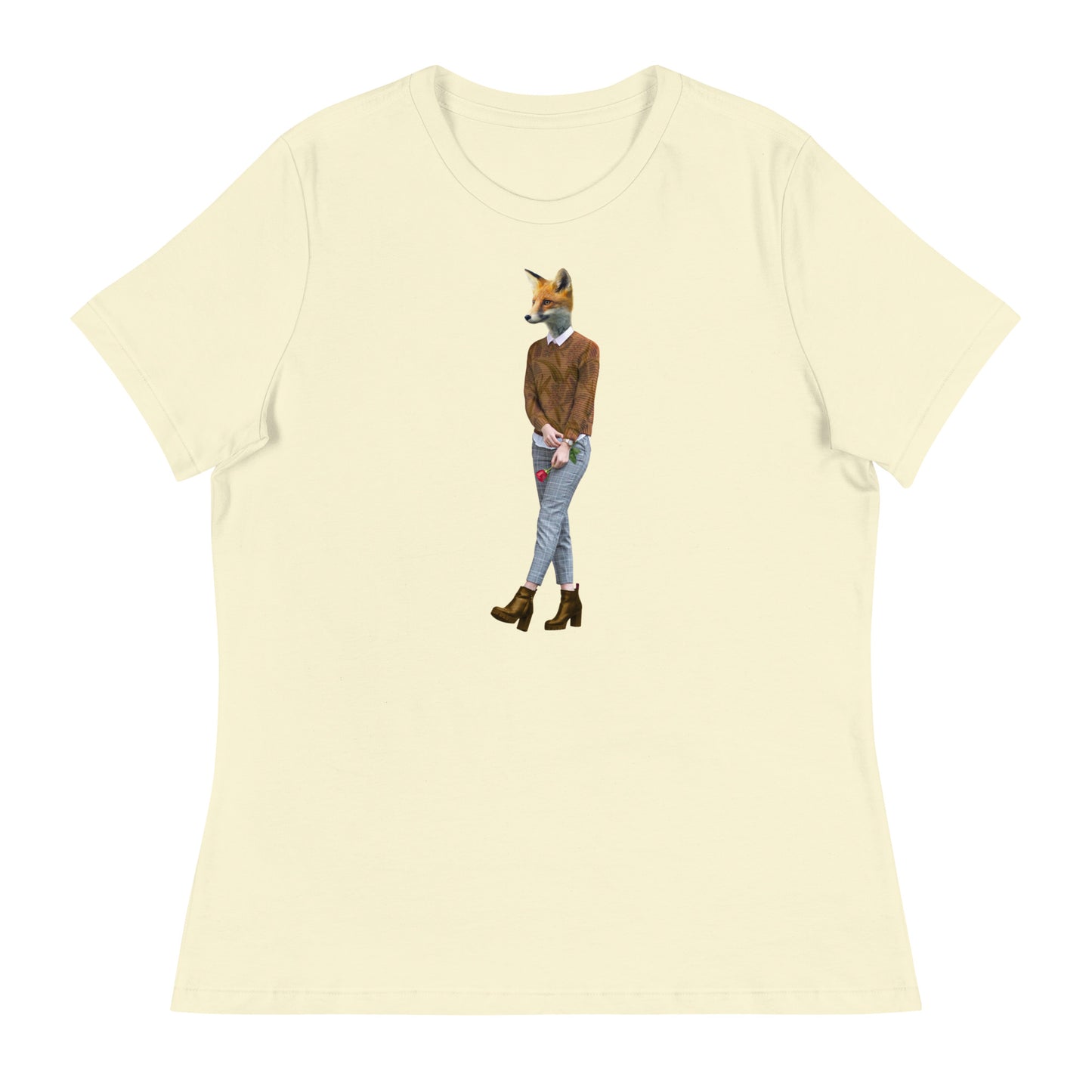 Casual Fox Collage Women's Relaxed T-Shirt