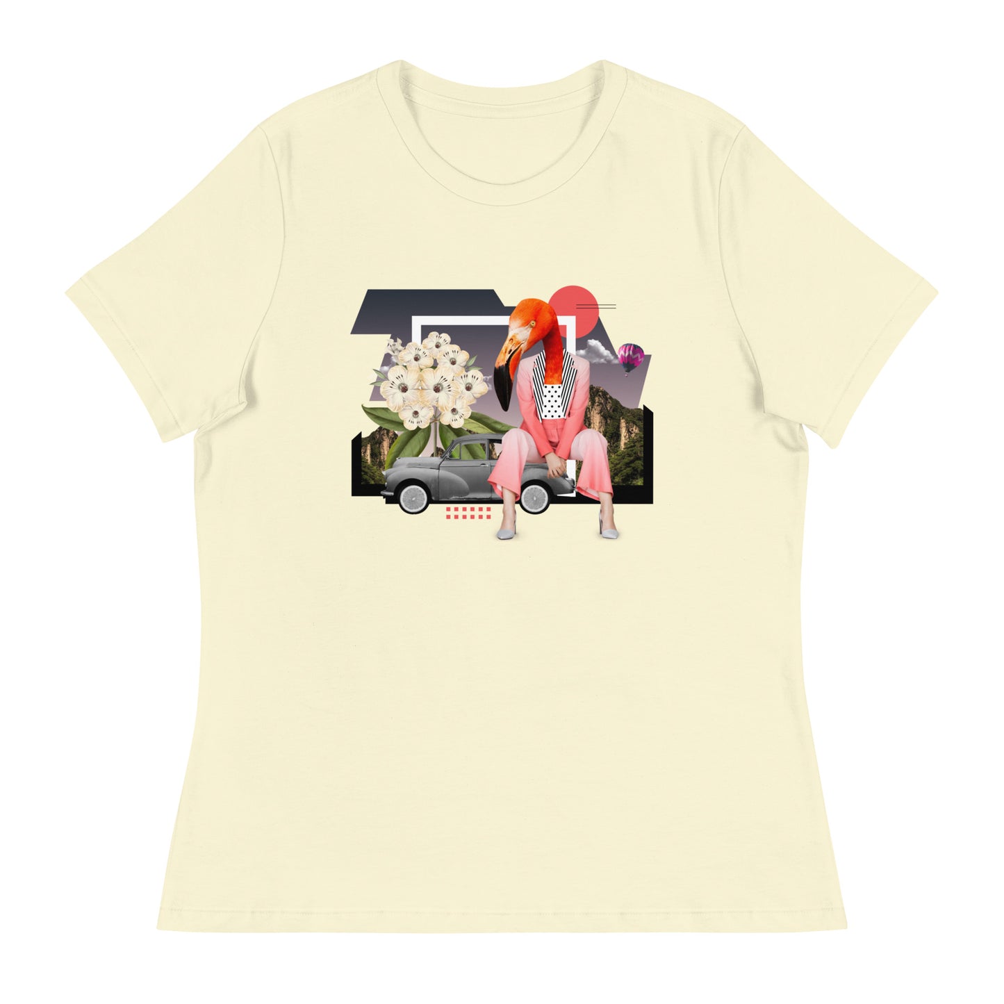 Flamingo Collage 3 Women's Relaxed T-Shirt