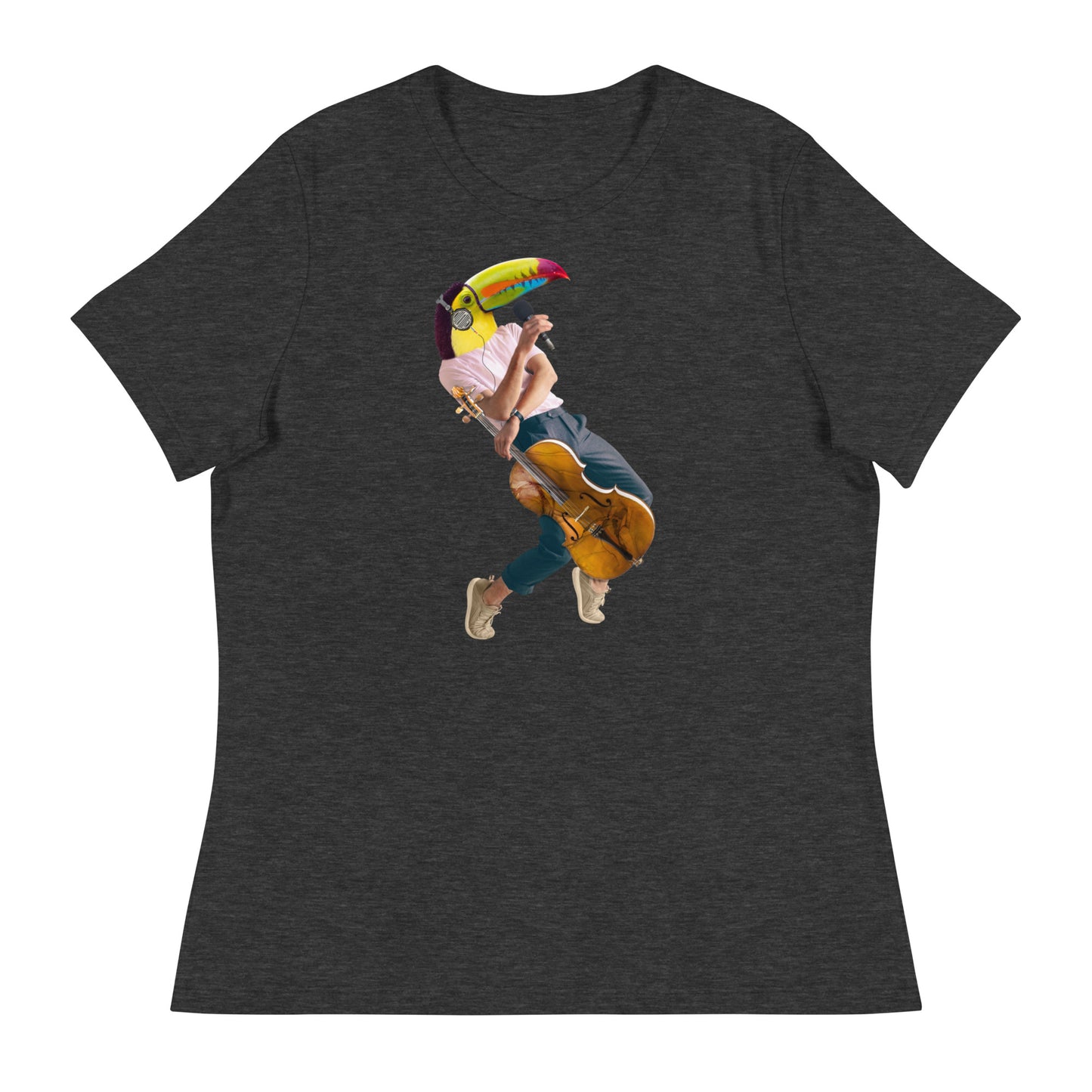 Toucan With a Cello Women's Relaxed T-Shirt