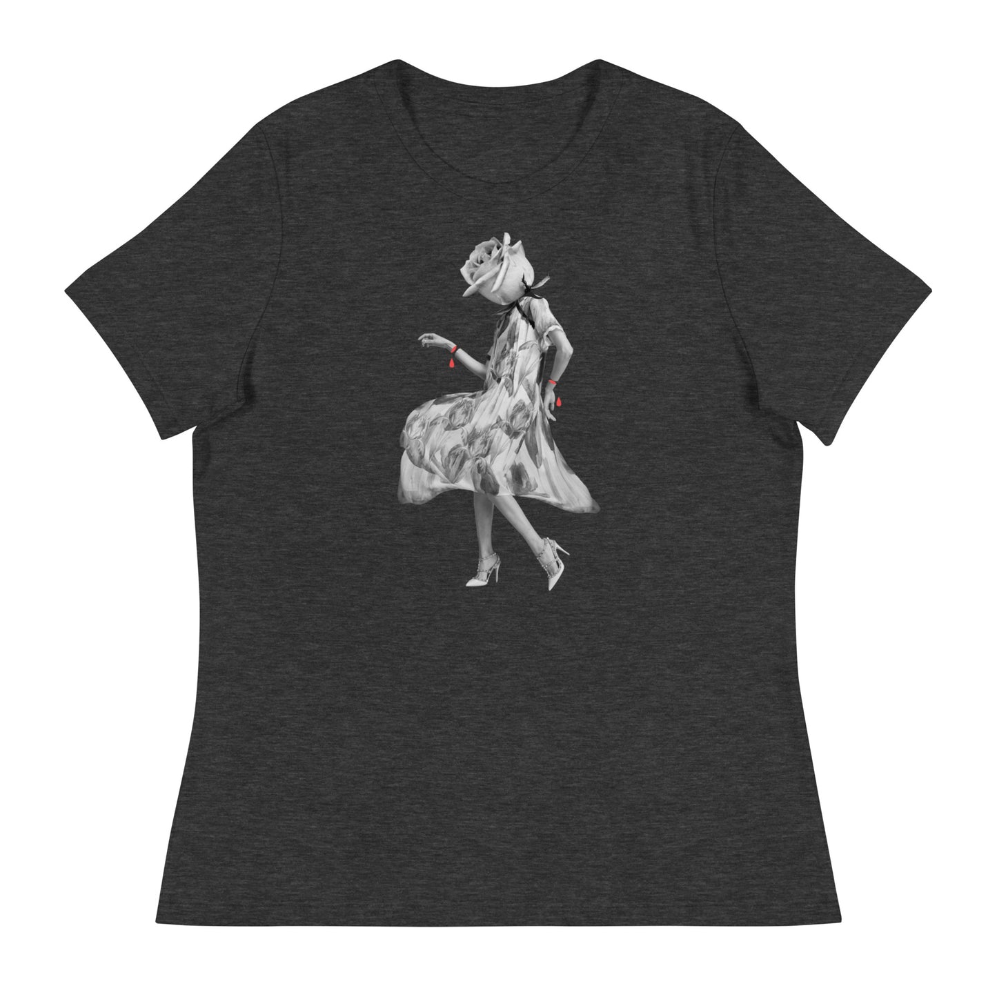 Rose Head Lady Women's Relaxed T-Shirt