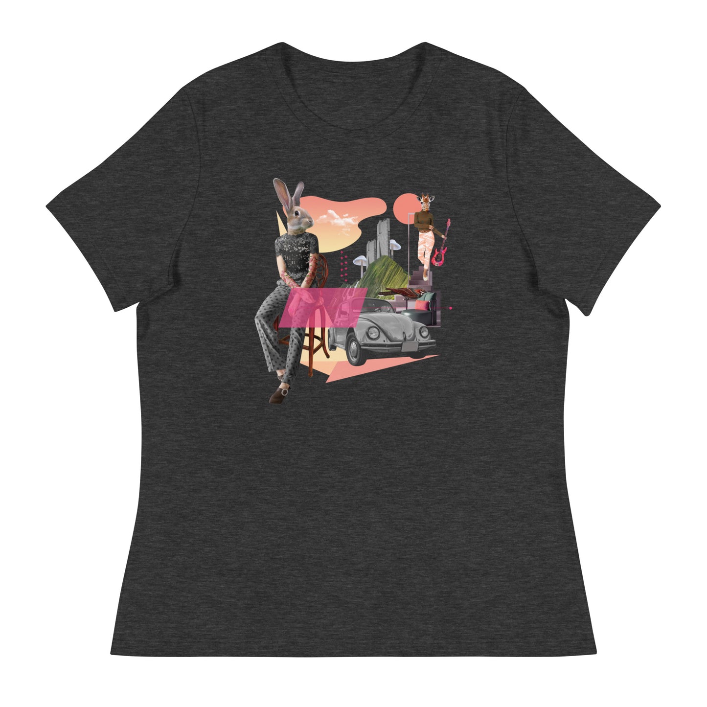 Rabbit Collage Women's Relaxed T-Shirt