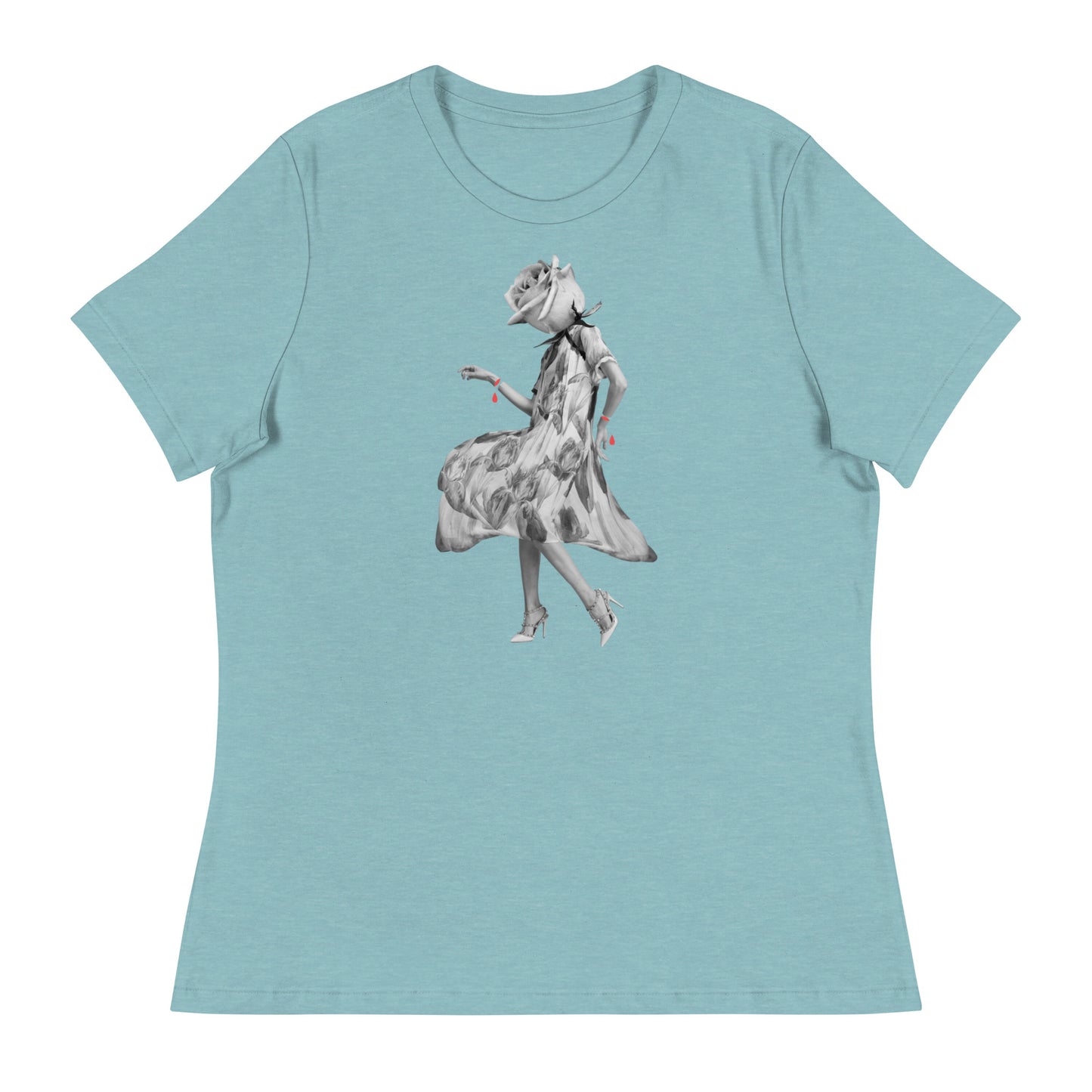 Rose Head Lady Women's Relaxed T-Shirt