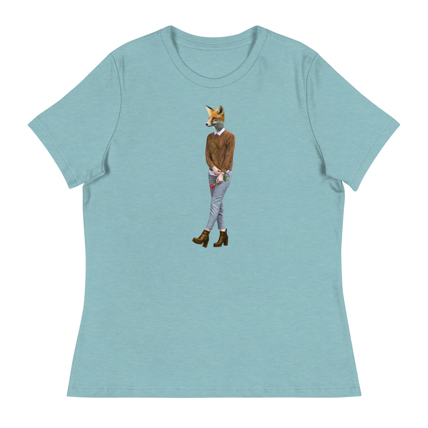 Casual Fox Collage Women's Relaxed T-Shirt