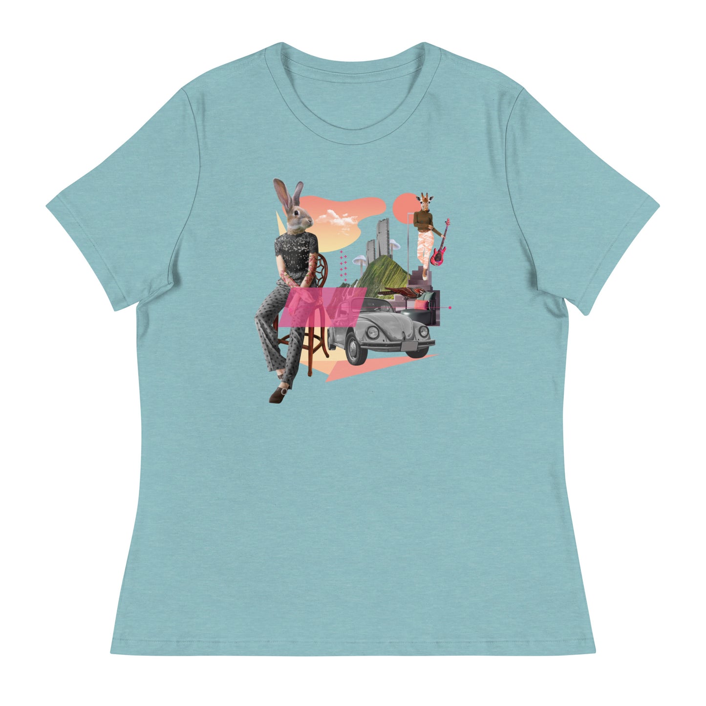 Rabbit Collage Women's Relaxed T-Shirt