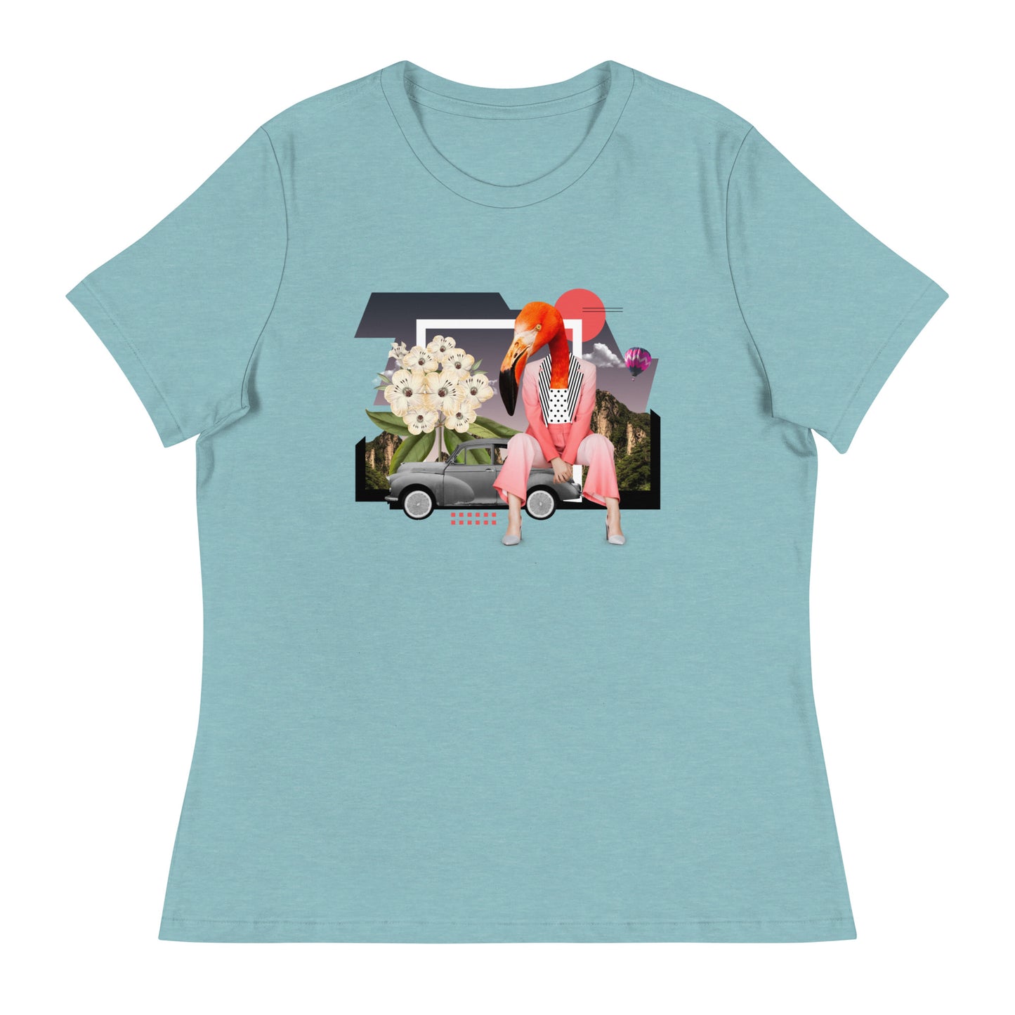 Flamingo Collage 3 Women's Relaxed T-Shirt