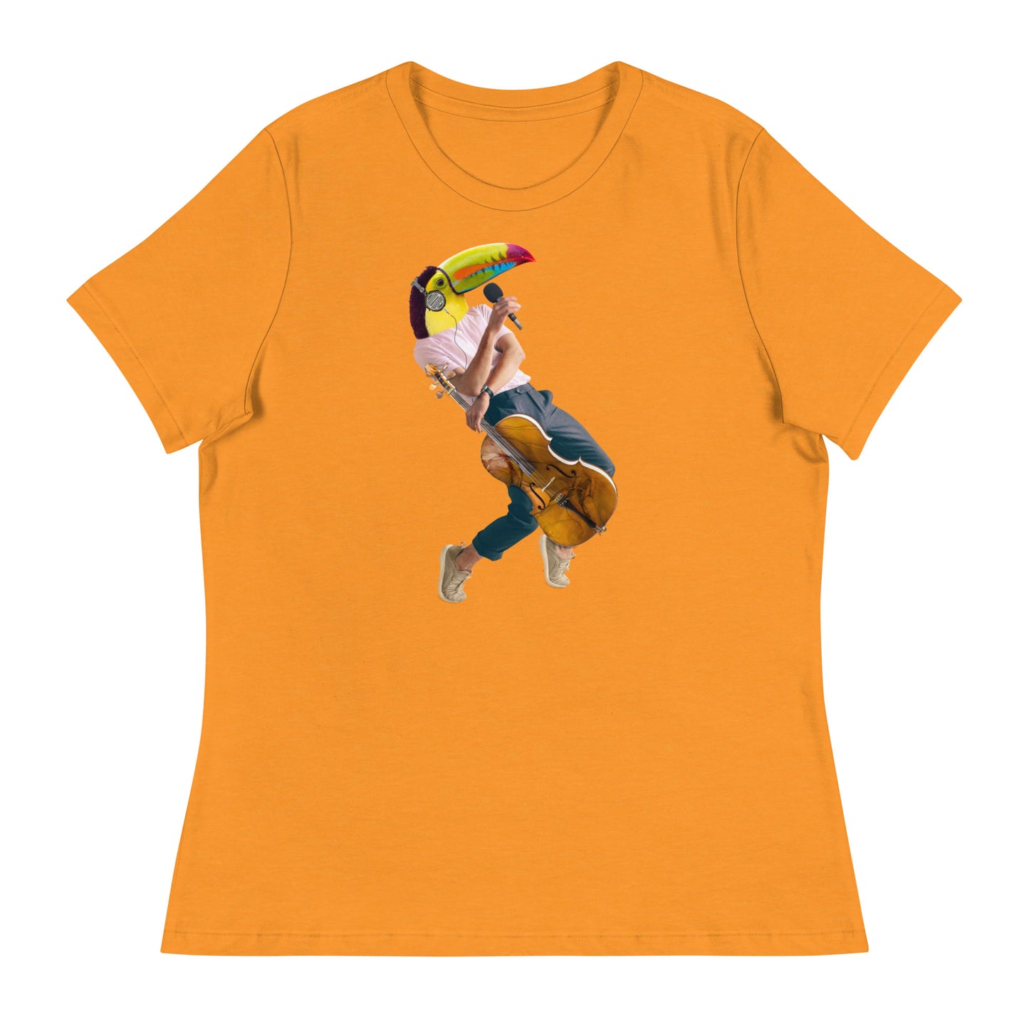 Toucan With a Cello Women's Relaxed T-Shirt