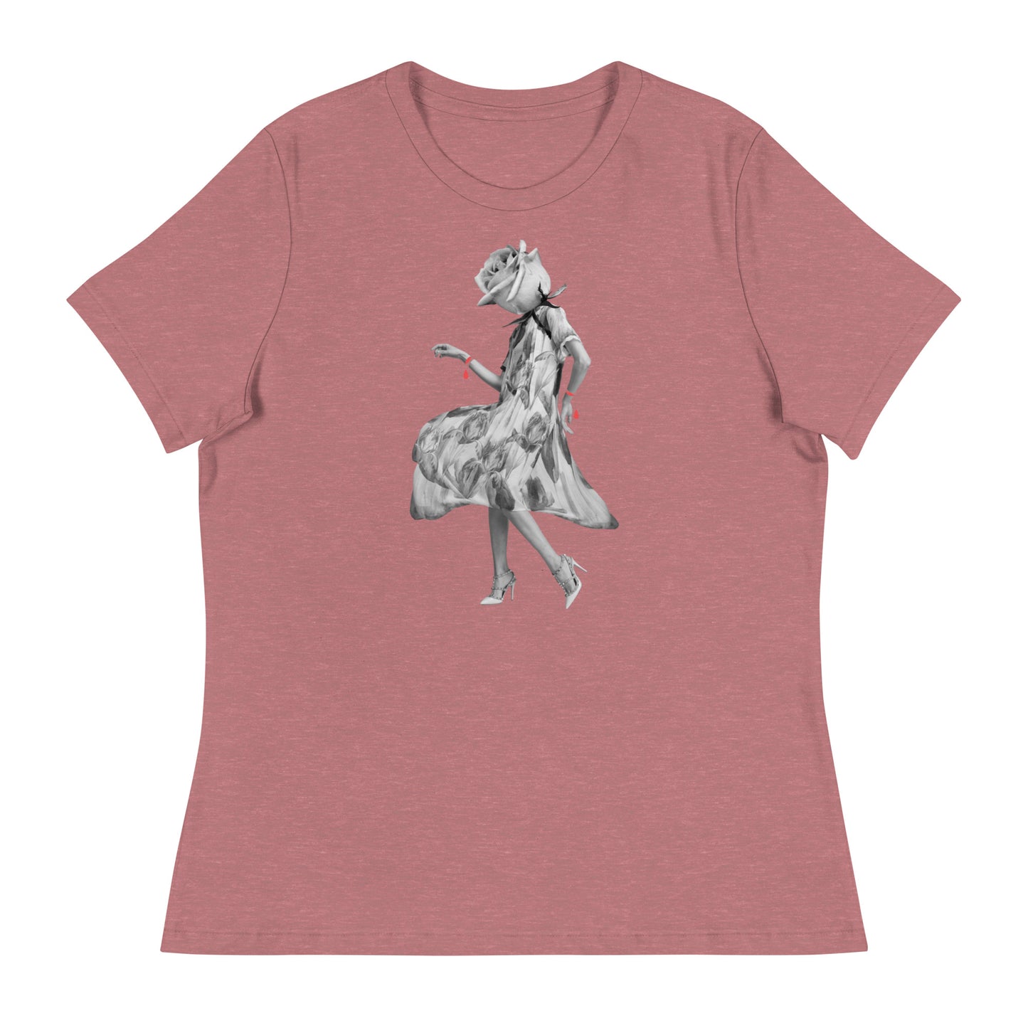 Rose Head Lady Women's Relaxed T-Shirt