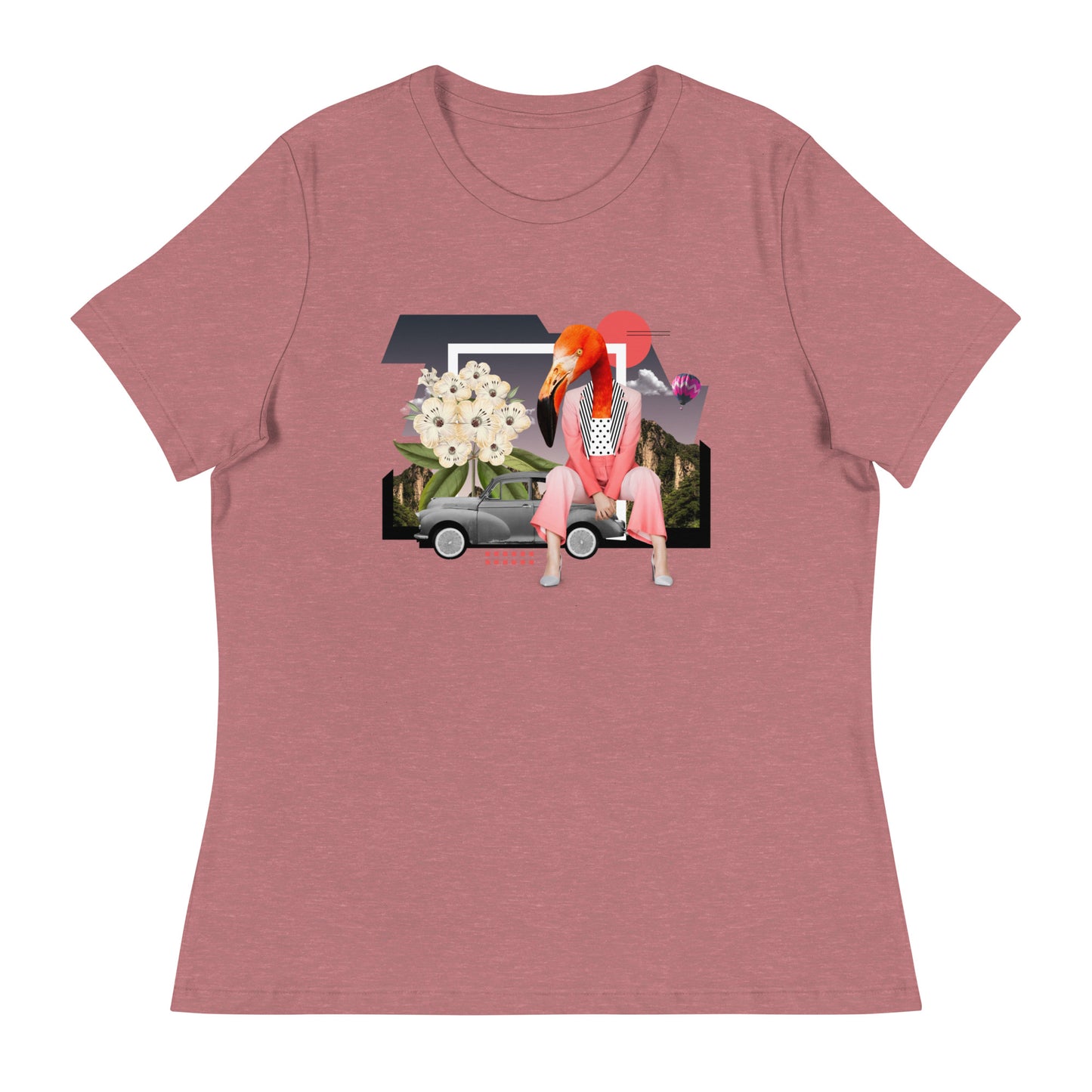 Flamingo Collage 3 Women's Relaxed T-Shirt