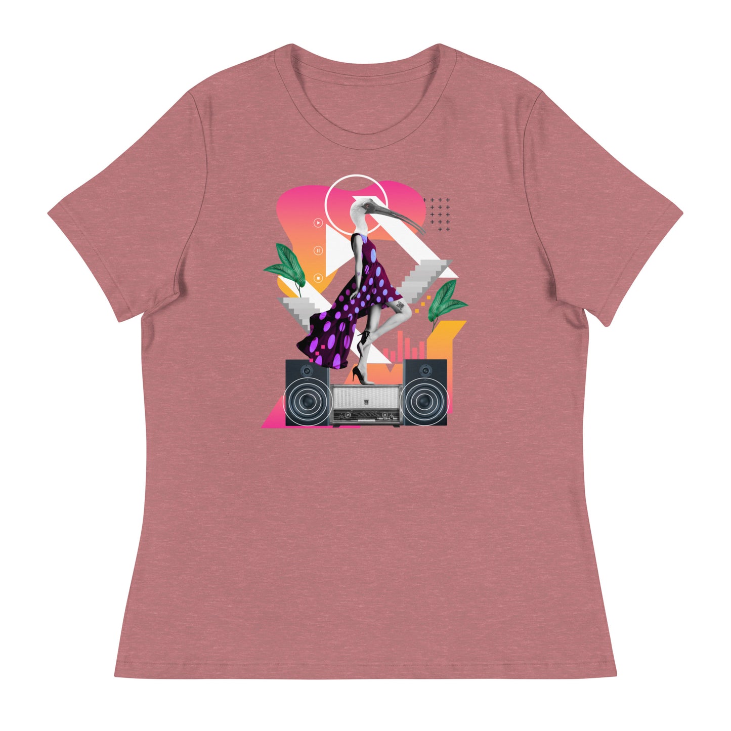 Bird In A Dress & A Stereo Women's Relaxed T-Shirt