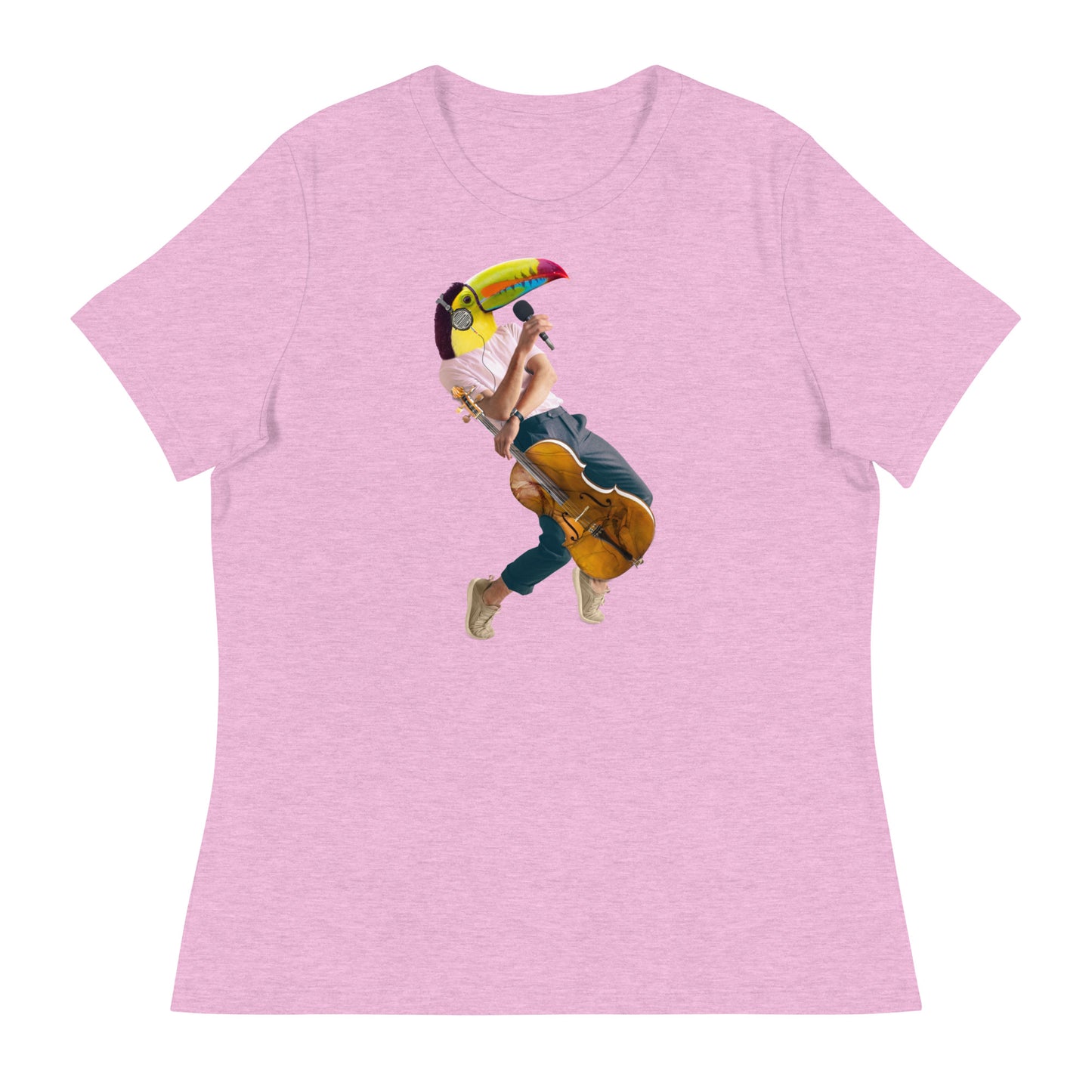 Toucan With a Cello Women's Relaxed T-Shirt