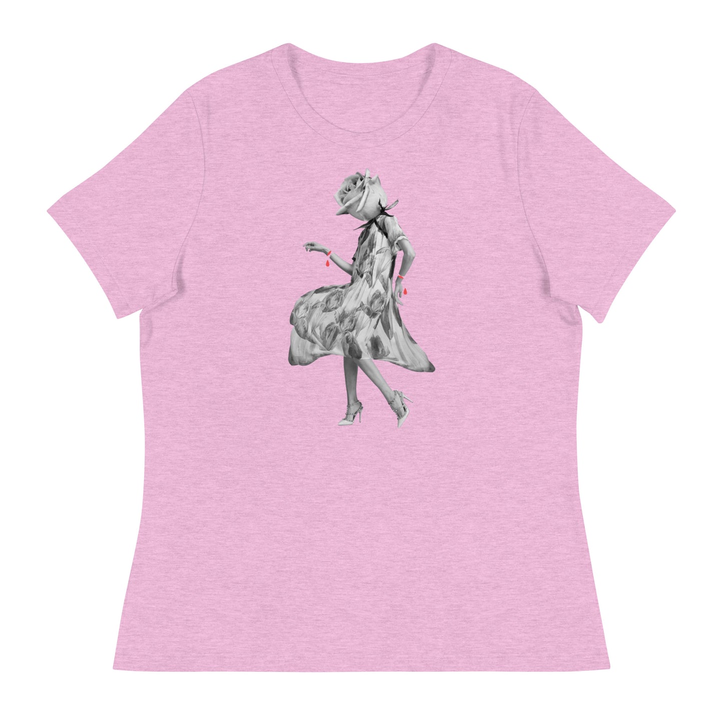 Rose Head Lady Women's Relaxed T-Shirt