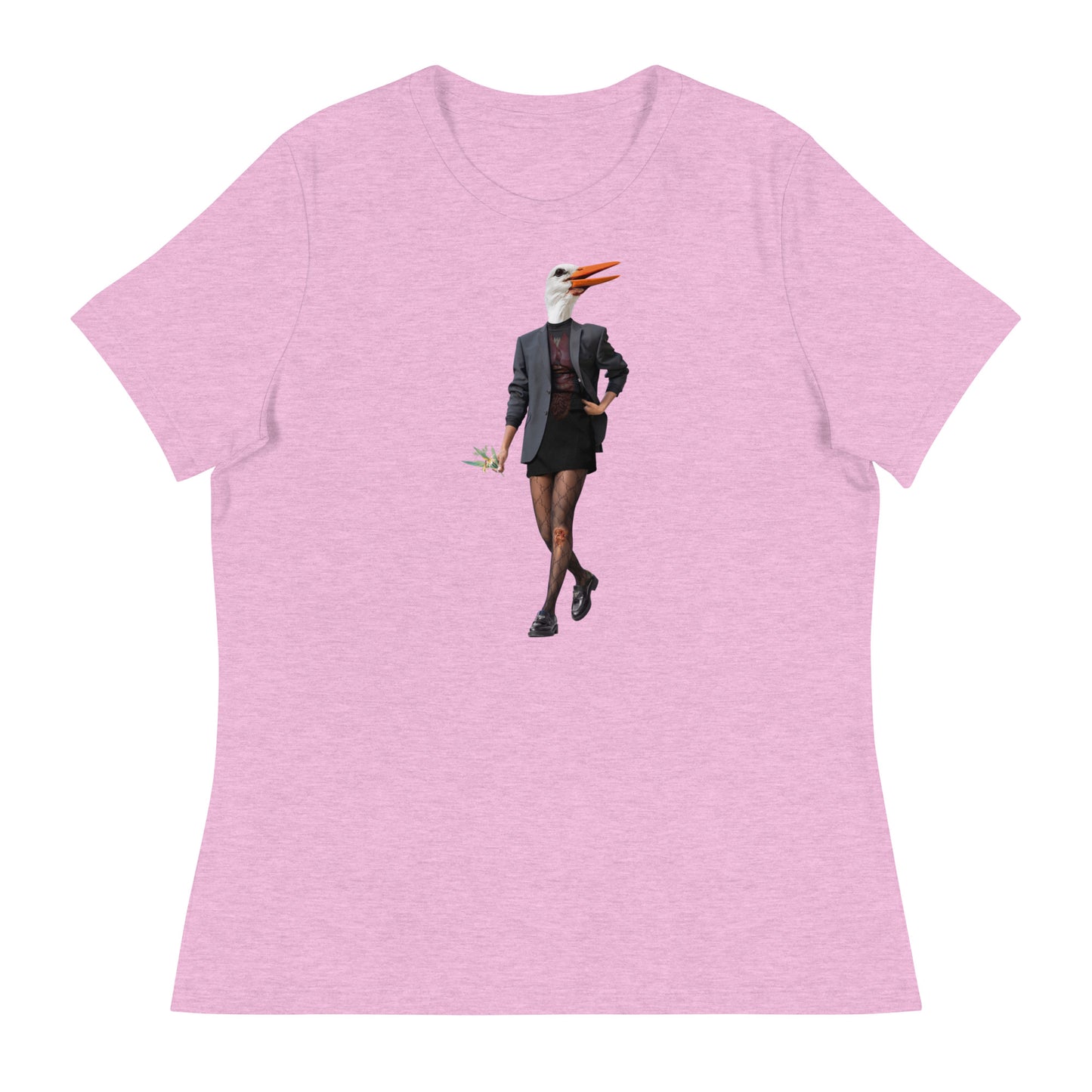 Edgy Stork Collage Women's Relaxed T-Shirt