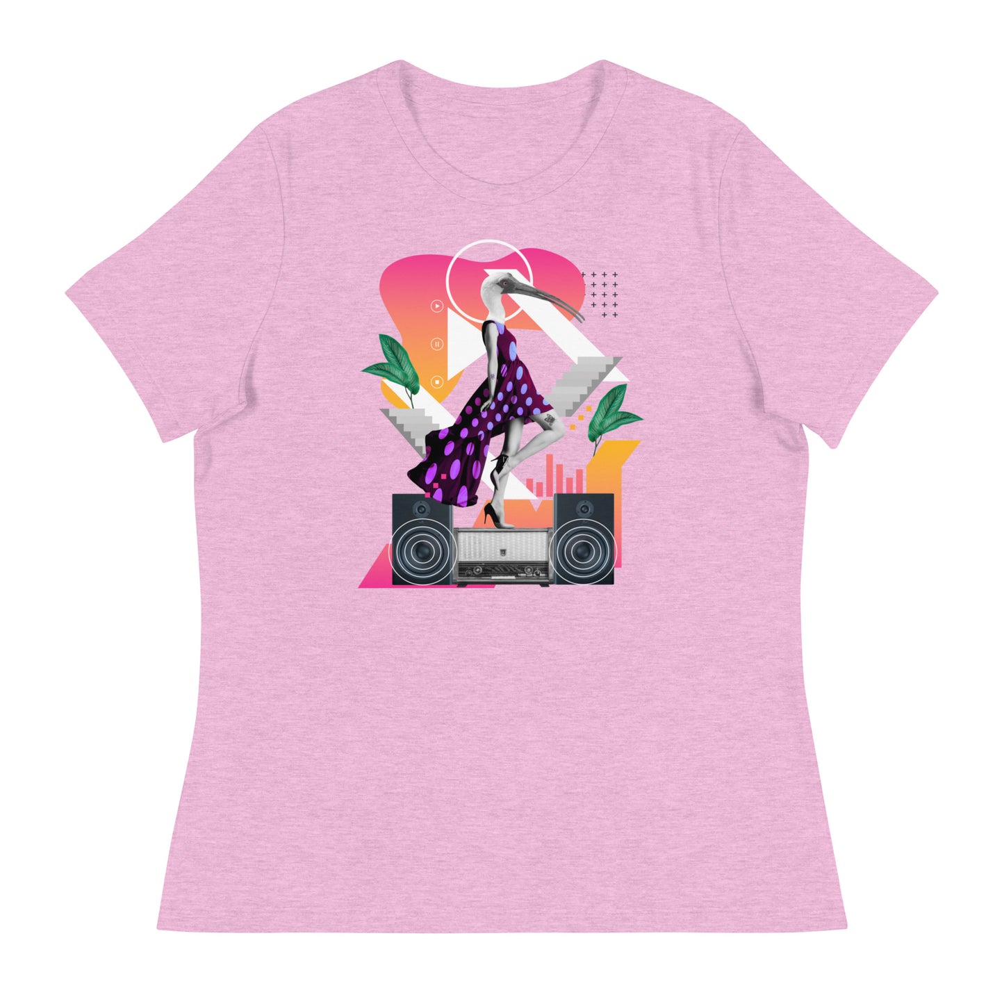 Bird In A Dress & A Stereo Women's Relaxed T-Shirt