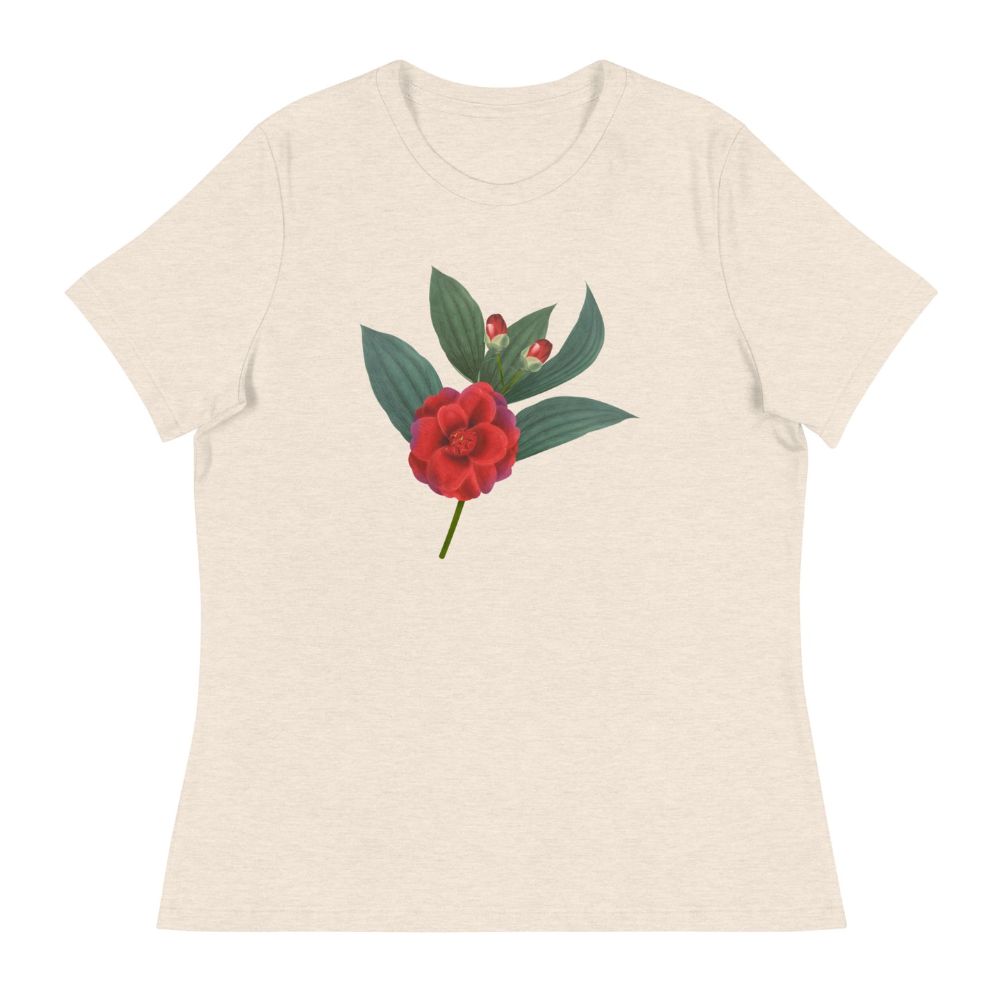 Red Hibiscus Women's Relaxed T-Shirt