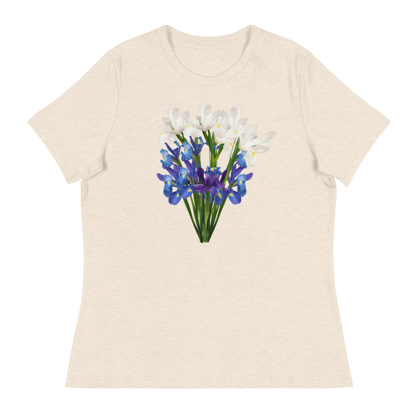 Blue & White Irises Women's Relaxed T-Shirt