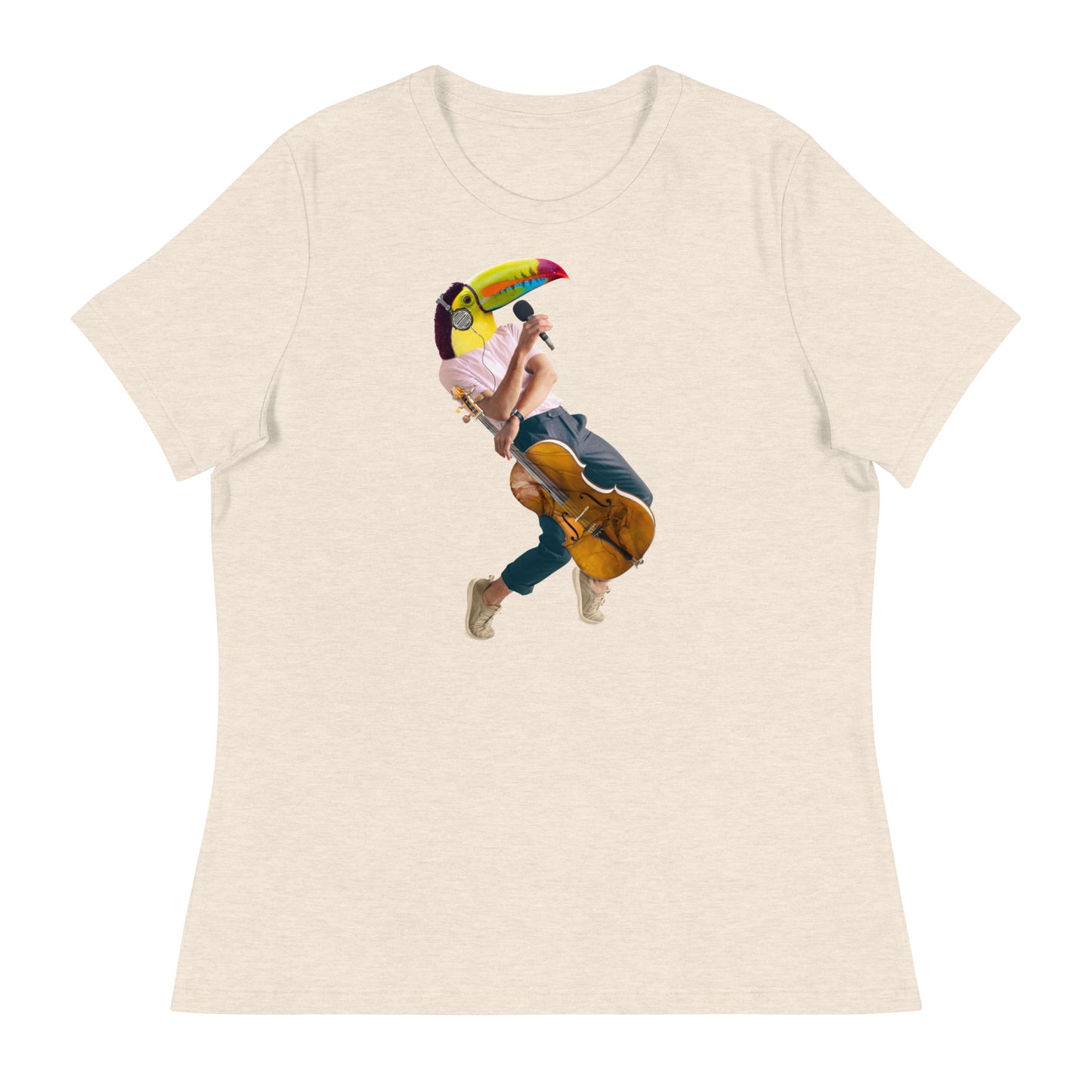 Toucan With a Cello Women's Relaxed T-Shirt