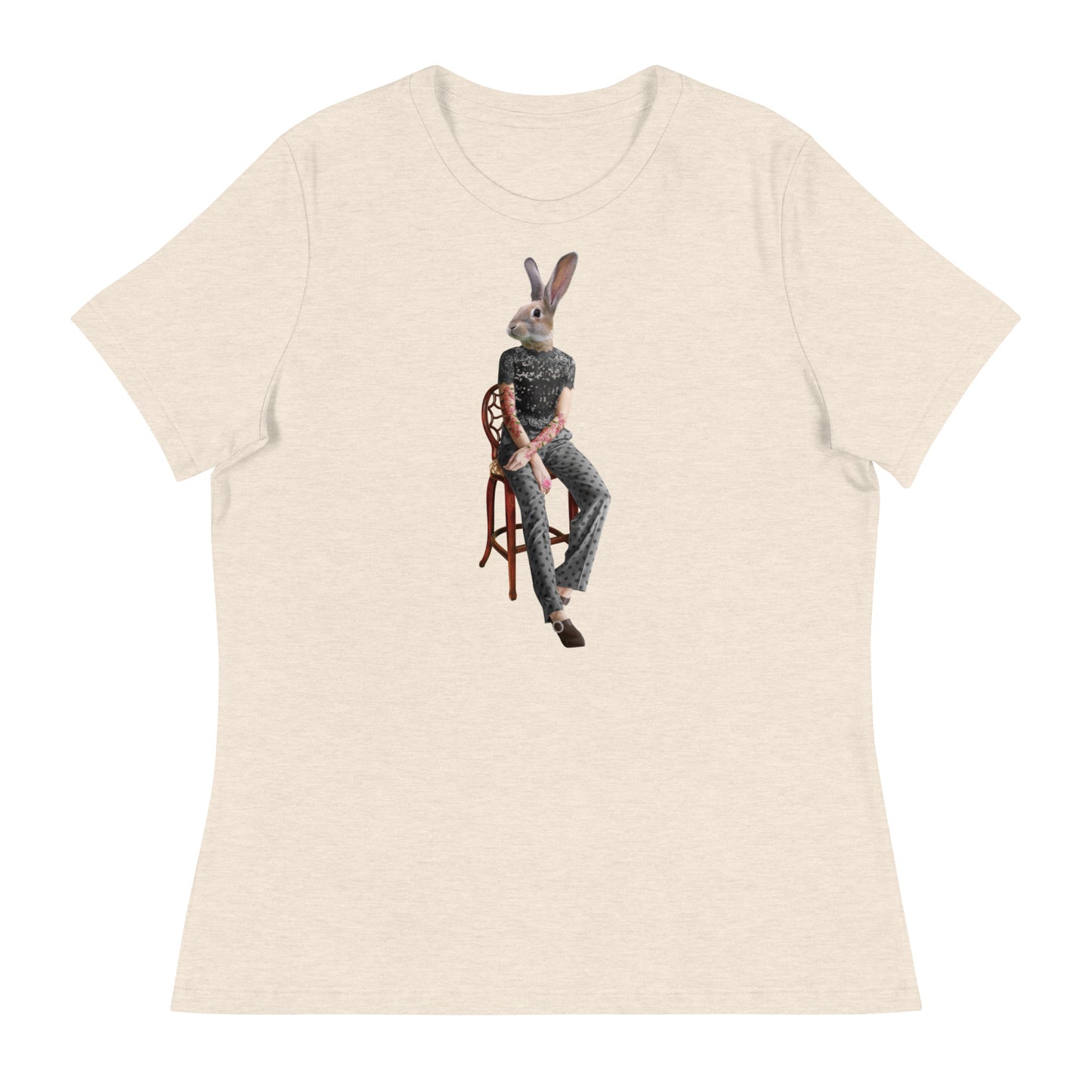 Rabbit On A Chair Women's Relaxed T-Shirt