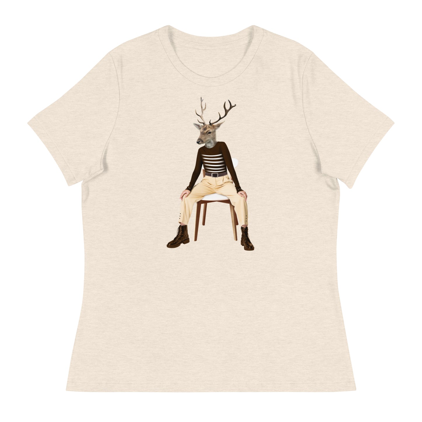 Deer On A Chair Women's Relaxed T-Shirt